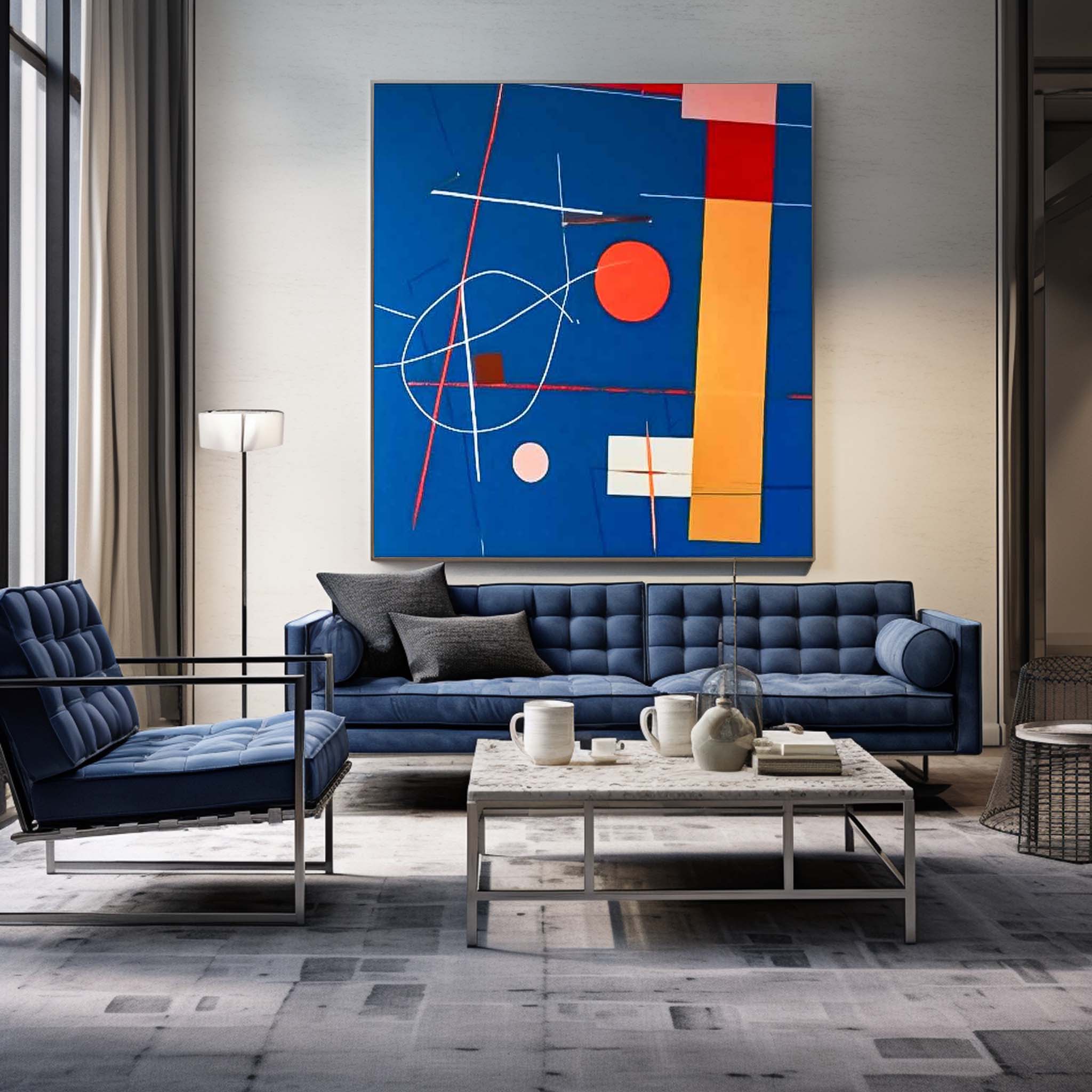Wall Art Abstract Bauhaus Geometric