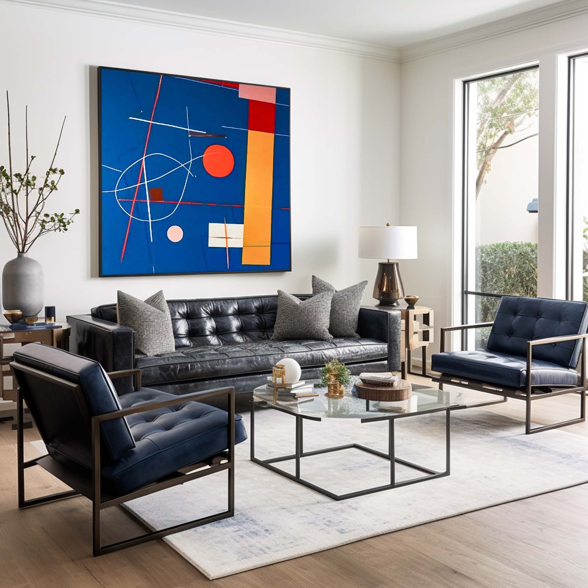 Wall Art Abstract Bauhaus Geometric
