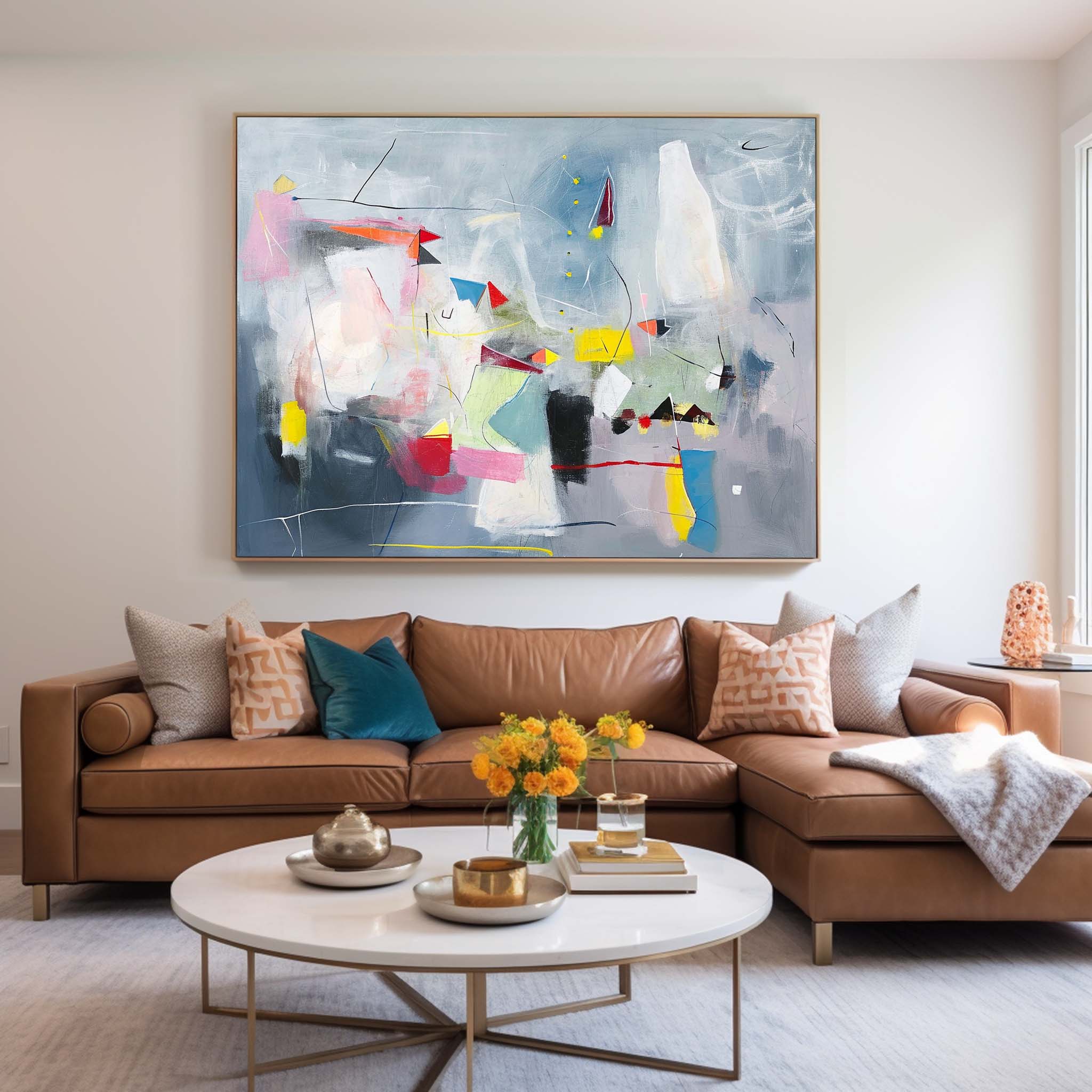 Abstract Canvas Art AB431 - Neutralighting