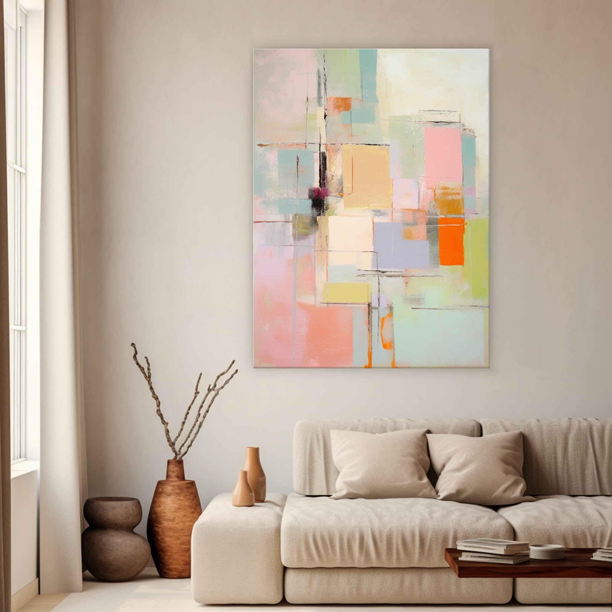 Wall Art Playful Abstract Elegant Pastel