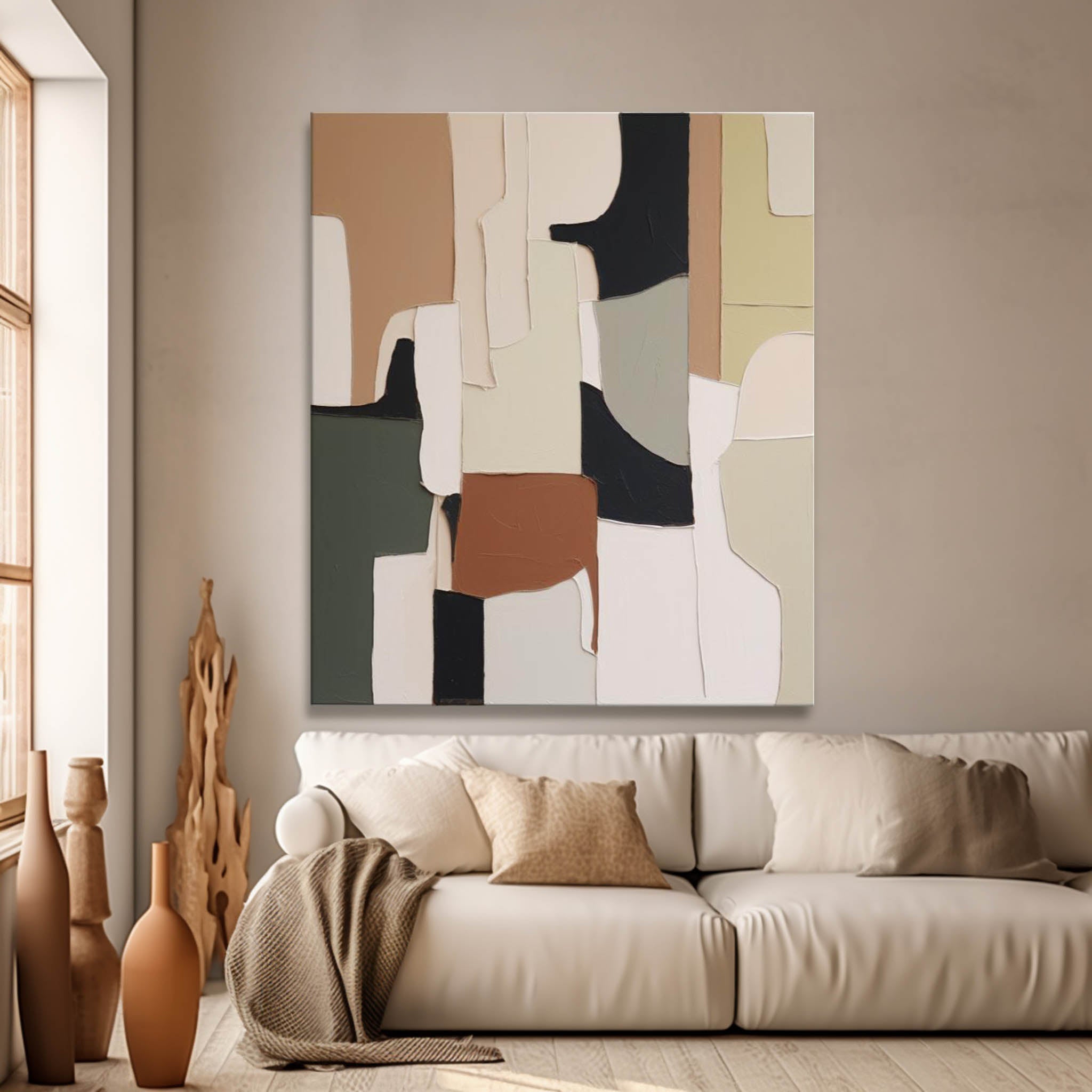 Wall Art Raw Abstract Painterly Block