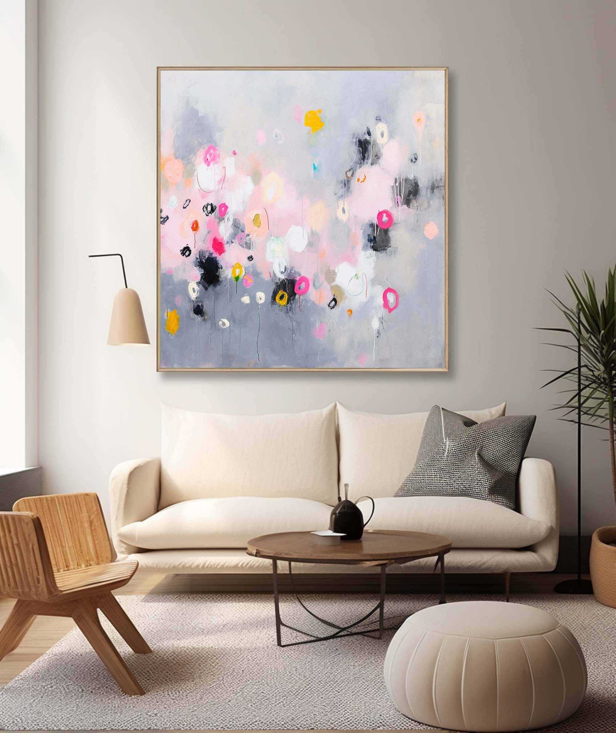 Abstract Canvas Art AB390 - Neutralighting