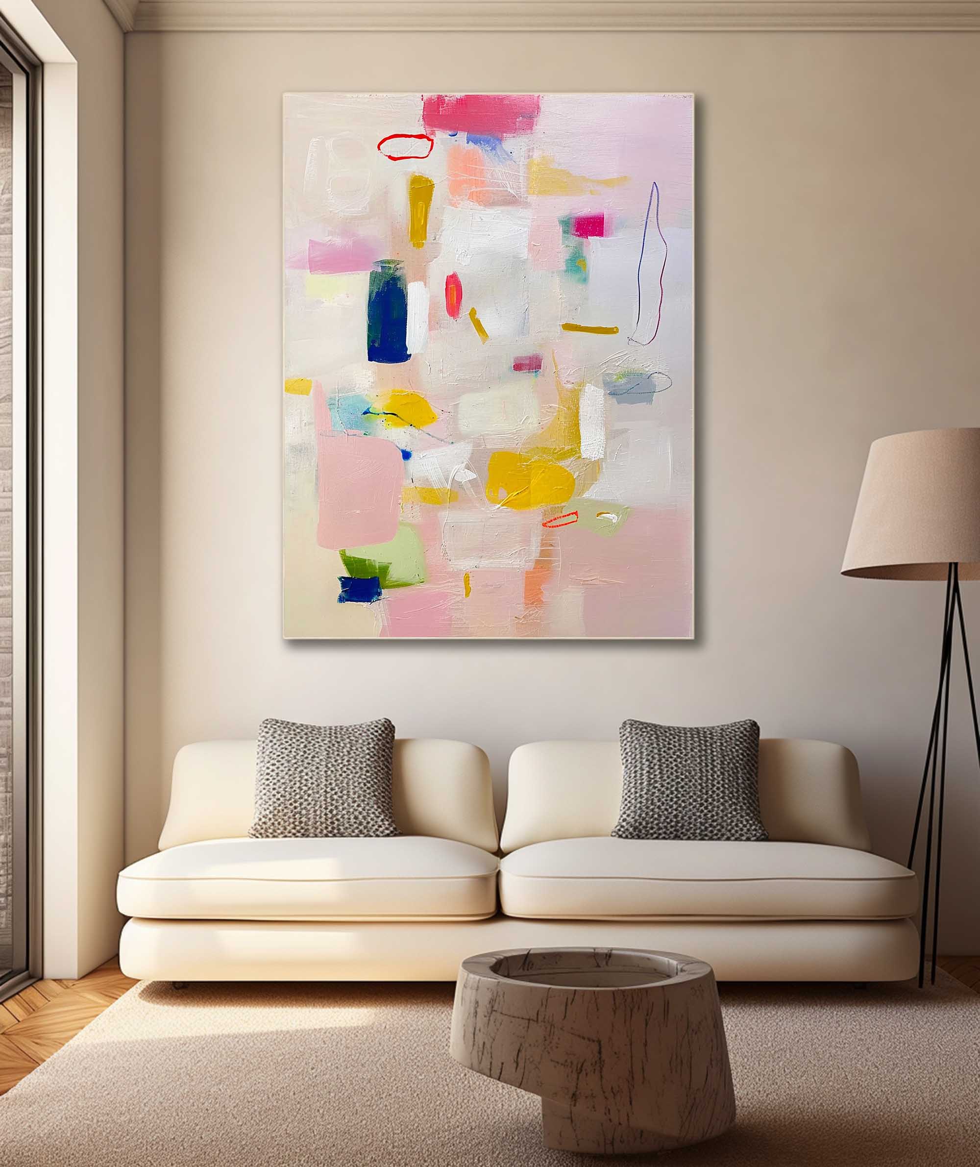 Wall Art Impasto Abstract Block Atmosphere