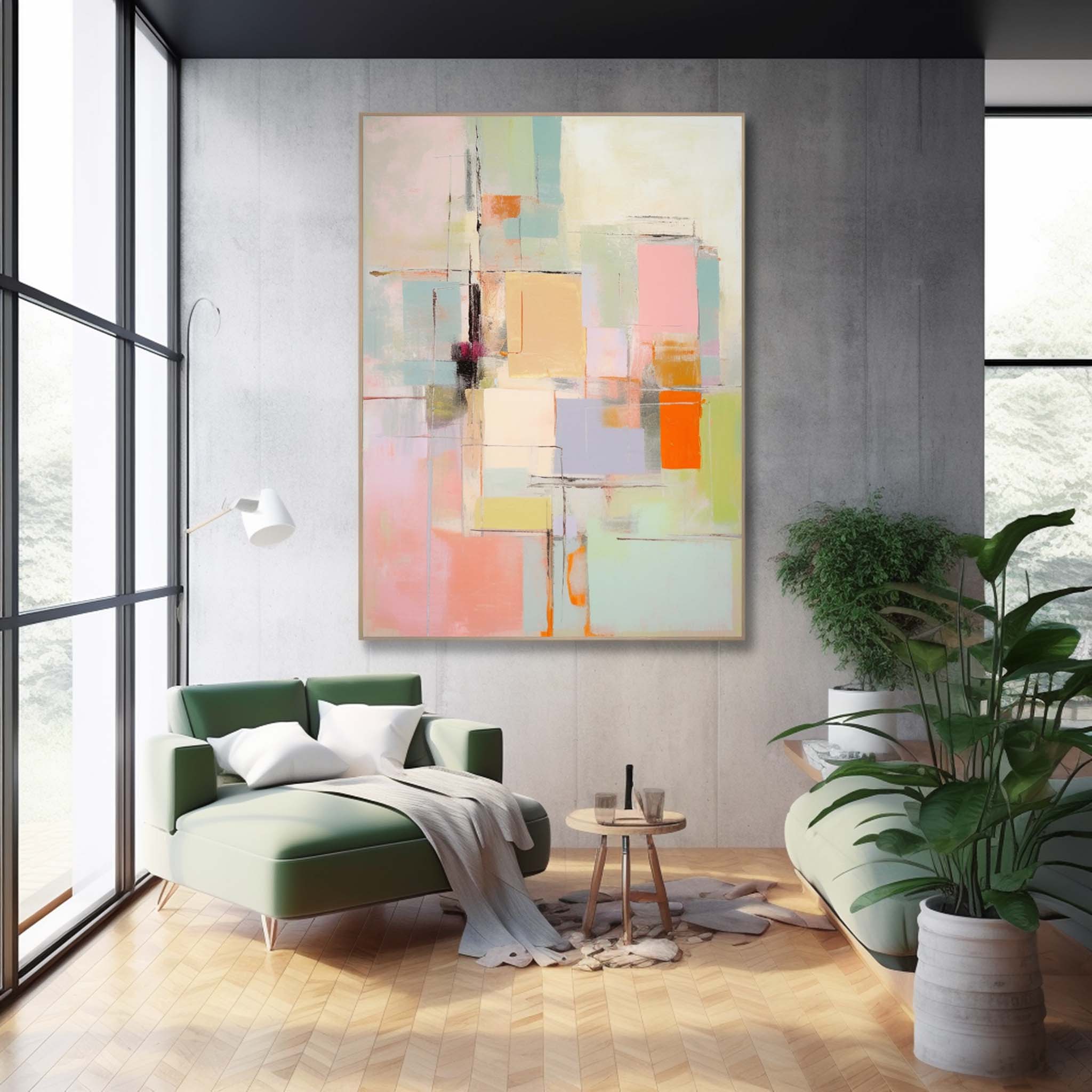 Wall Art Playful Abstract Elegant Pastel
