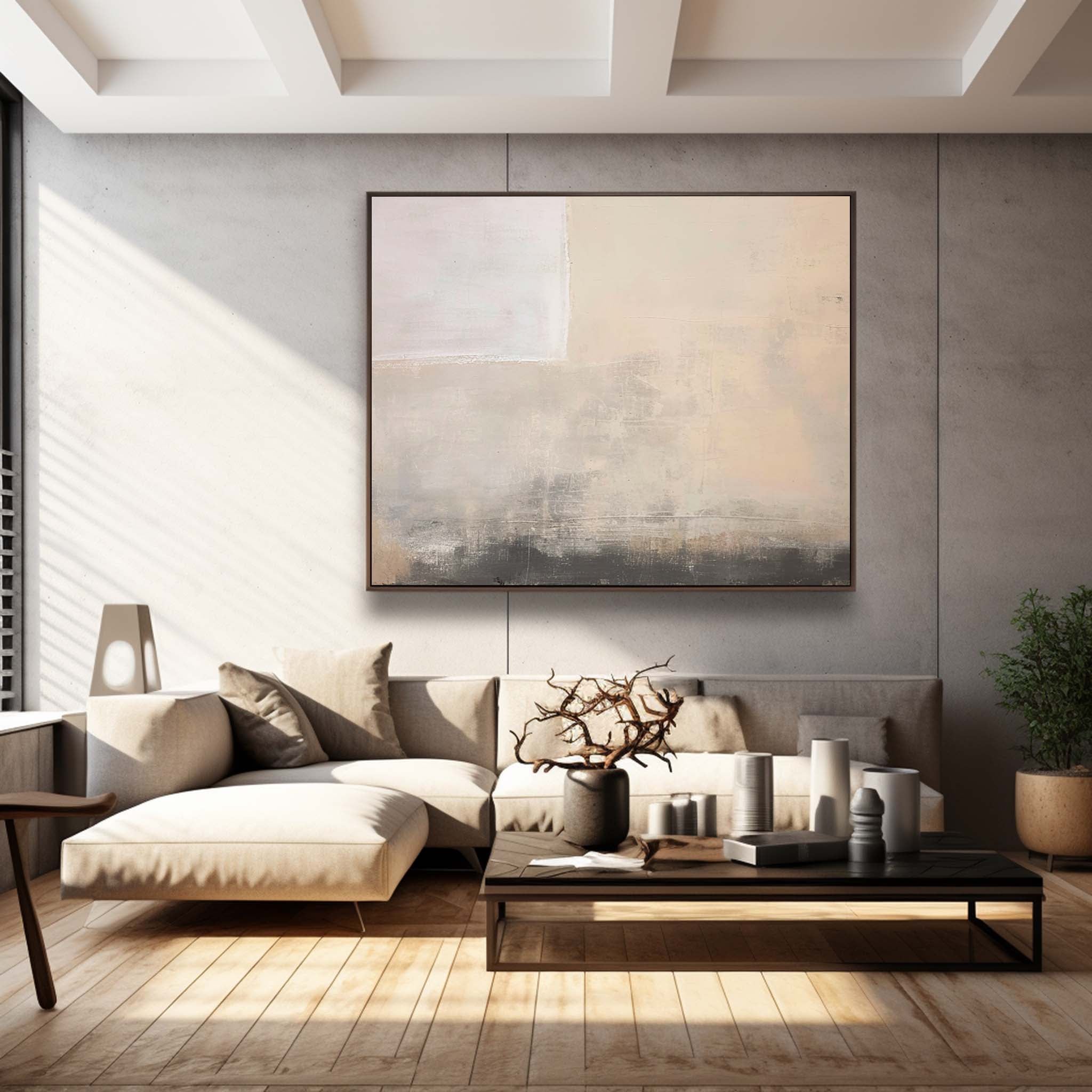 Abstract Canvas Art AB397 - Neutralighting
