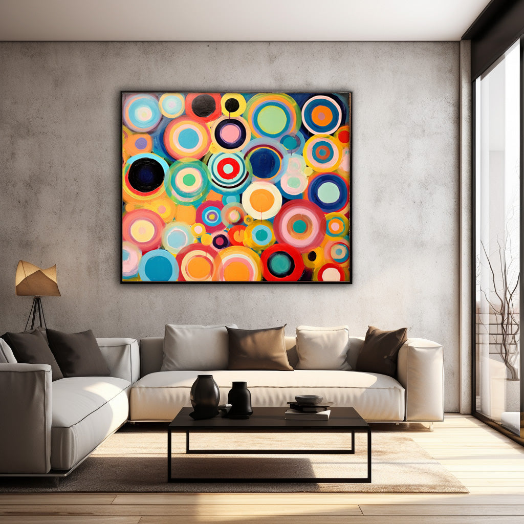 Wall Art Concentric Abstract Energetic Pop