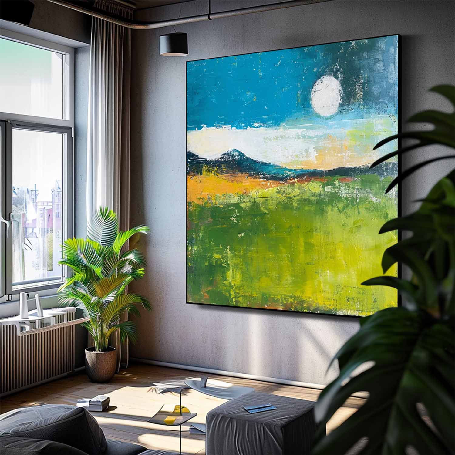 Wall Art Abstract Warm Landscape Scandinavian Natural