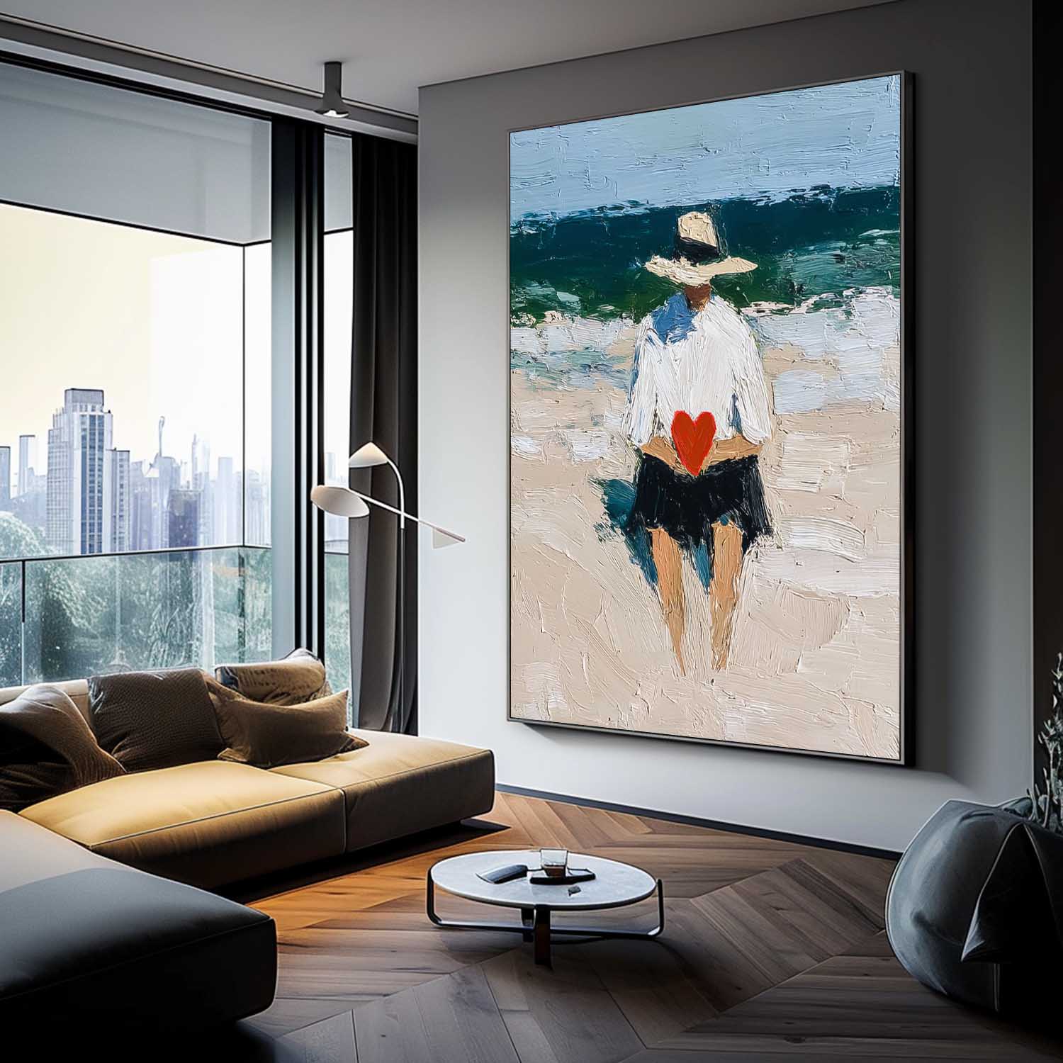 Wall Art People Calm Romantic Beach Atmosphere