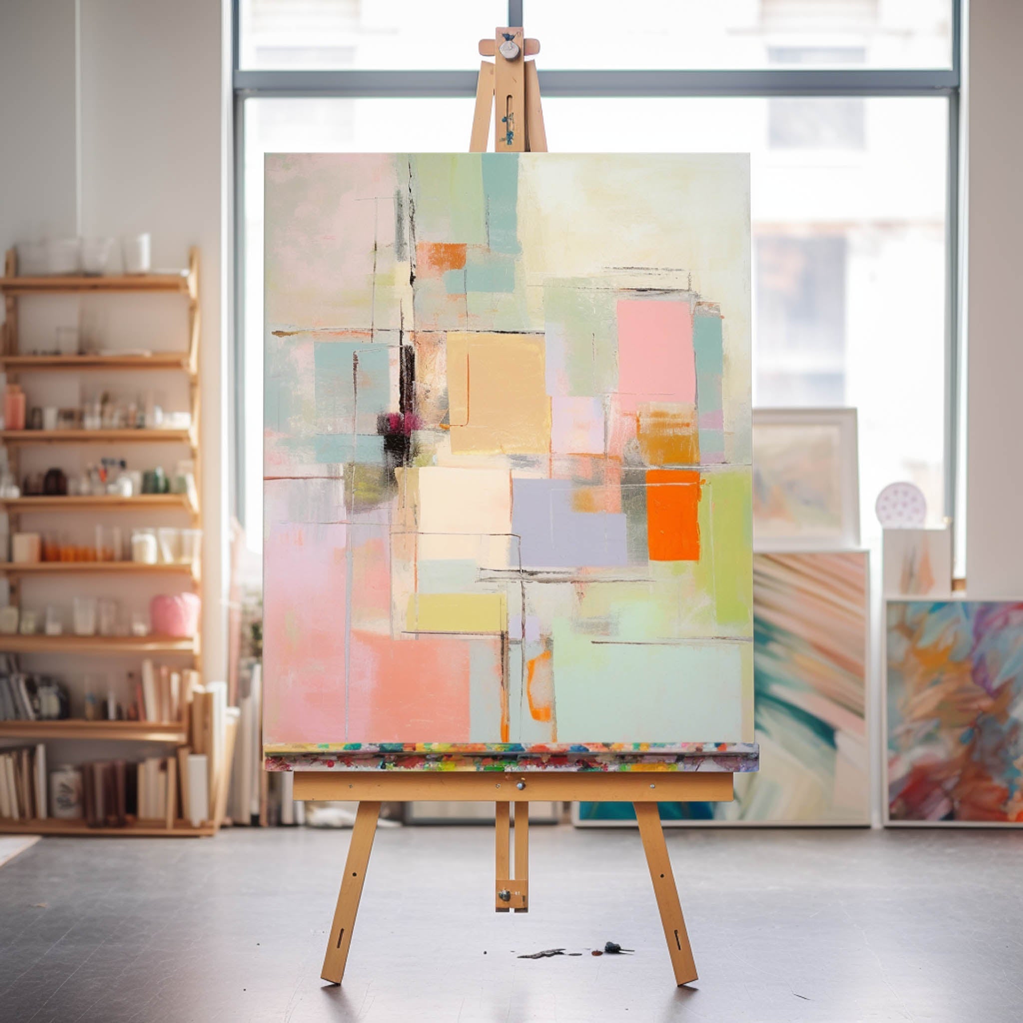Wall Art Playful Abstract Elegant Pastel