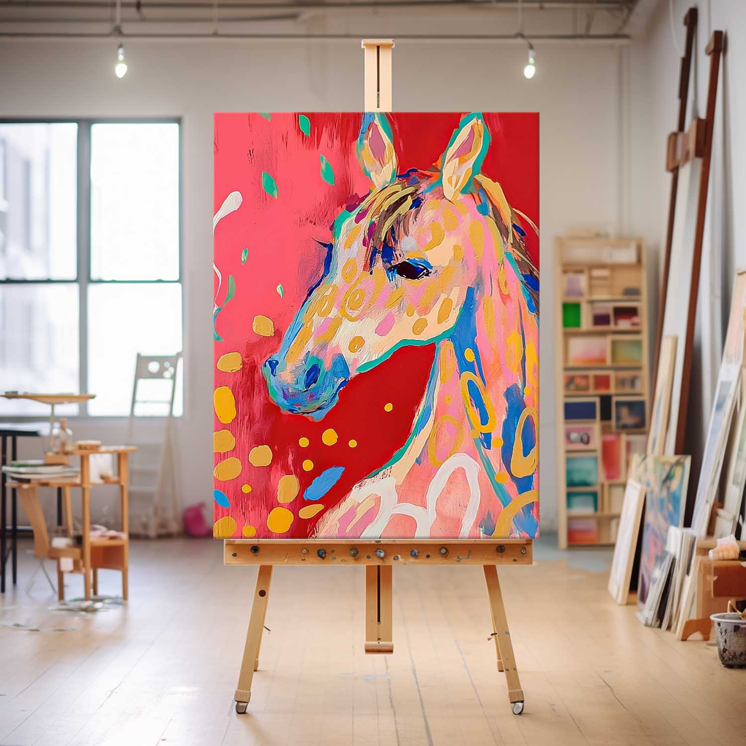 Wall Art Animal Horse Head Abstract Luxury