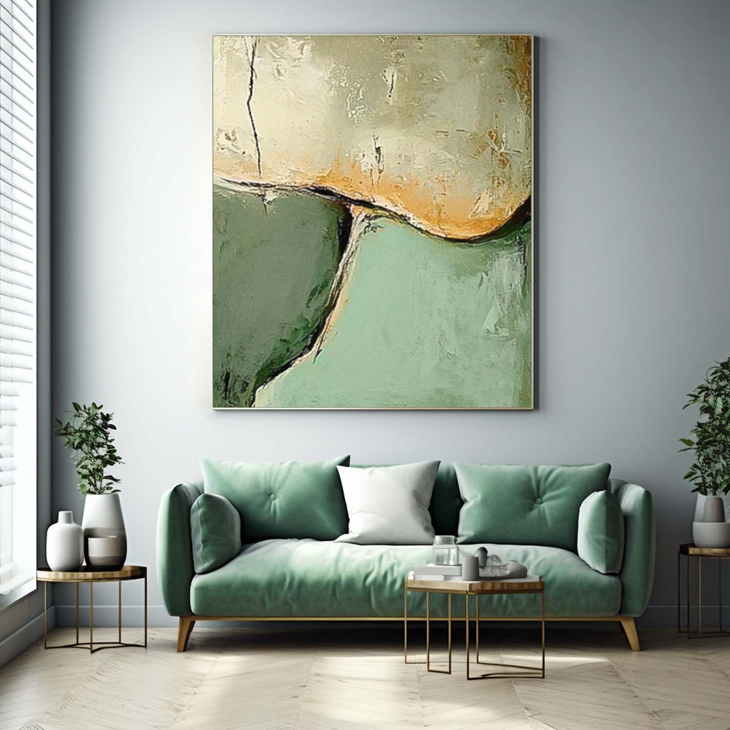 Wall Art Abstract Minimalist Riverside Landscape