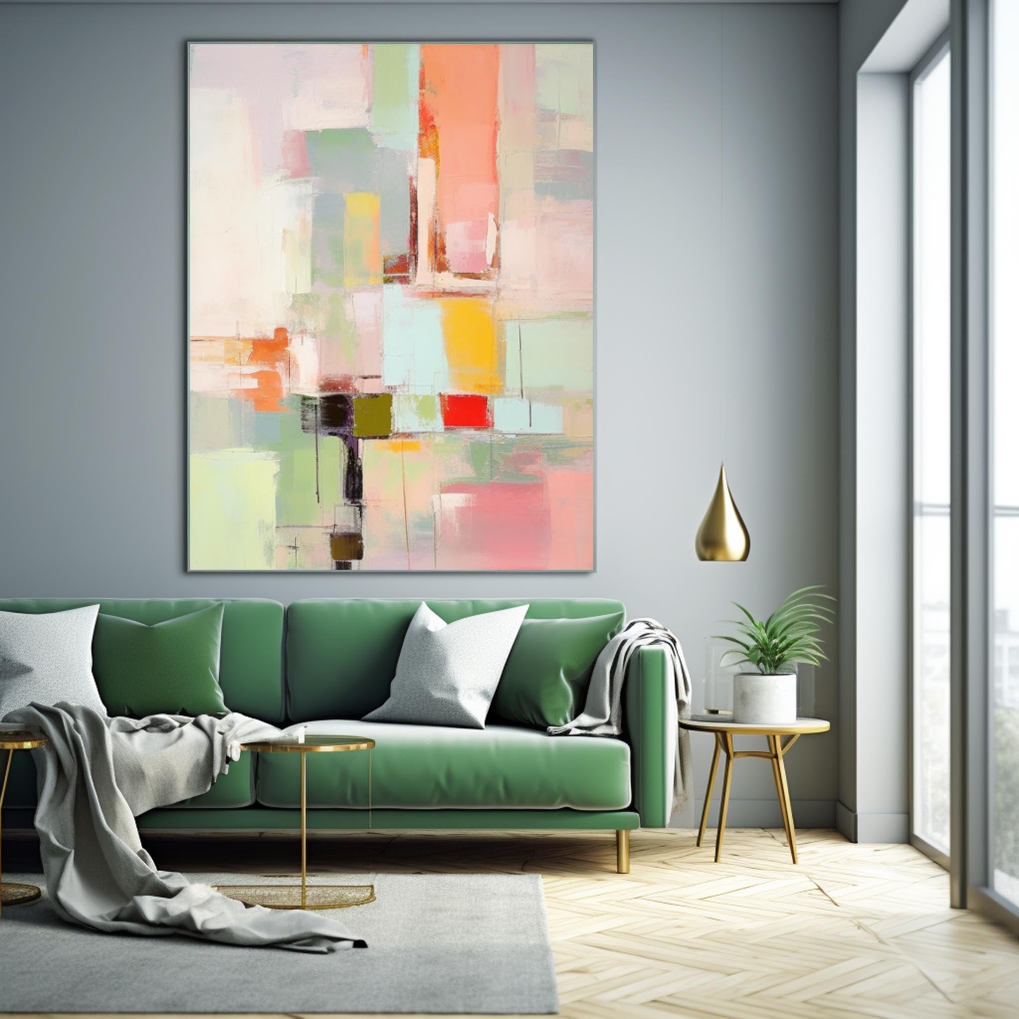 Wall Art Modern Organic Geometric Abstract