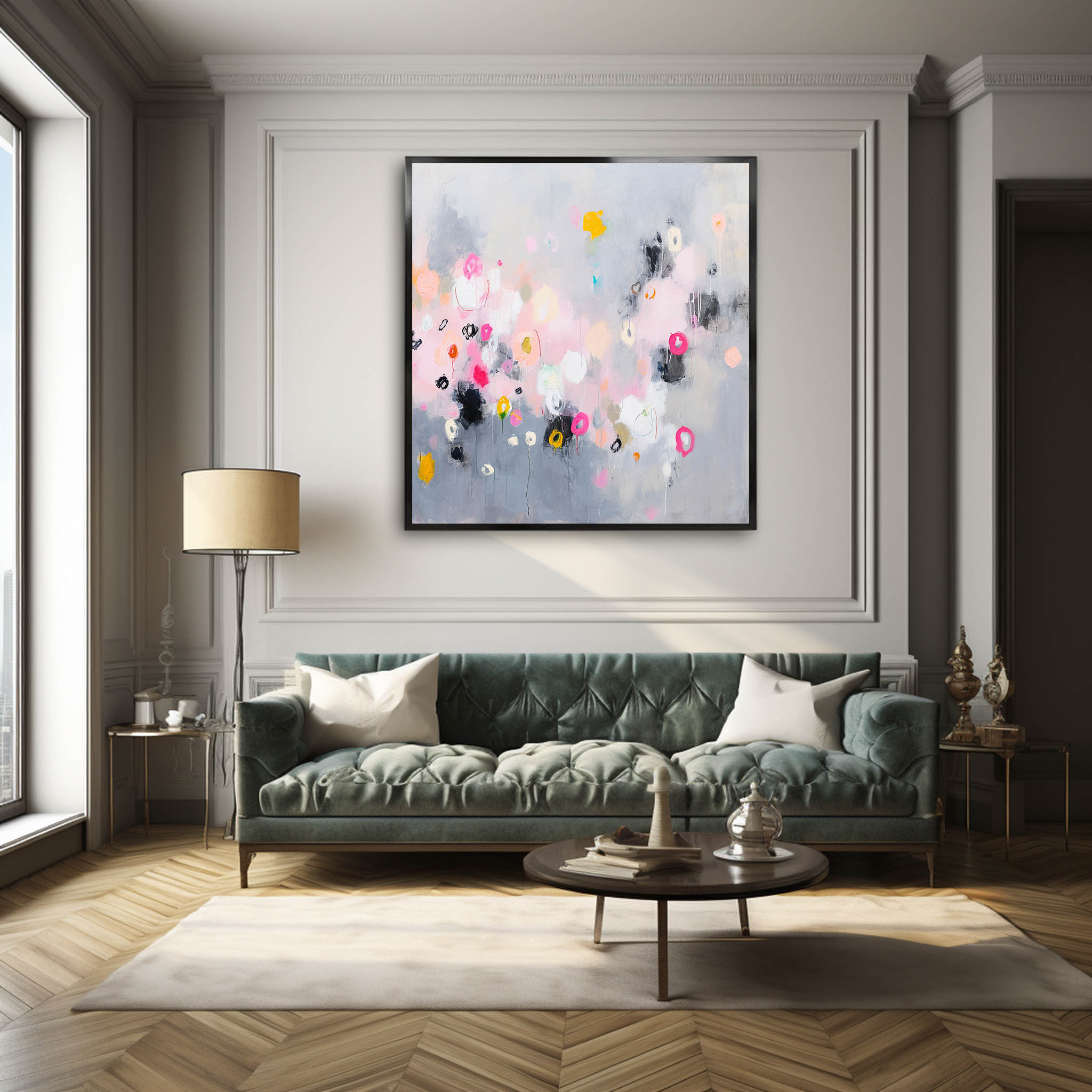 Abstract Canvas Art AB390 - Neutralighting