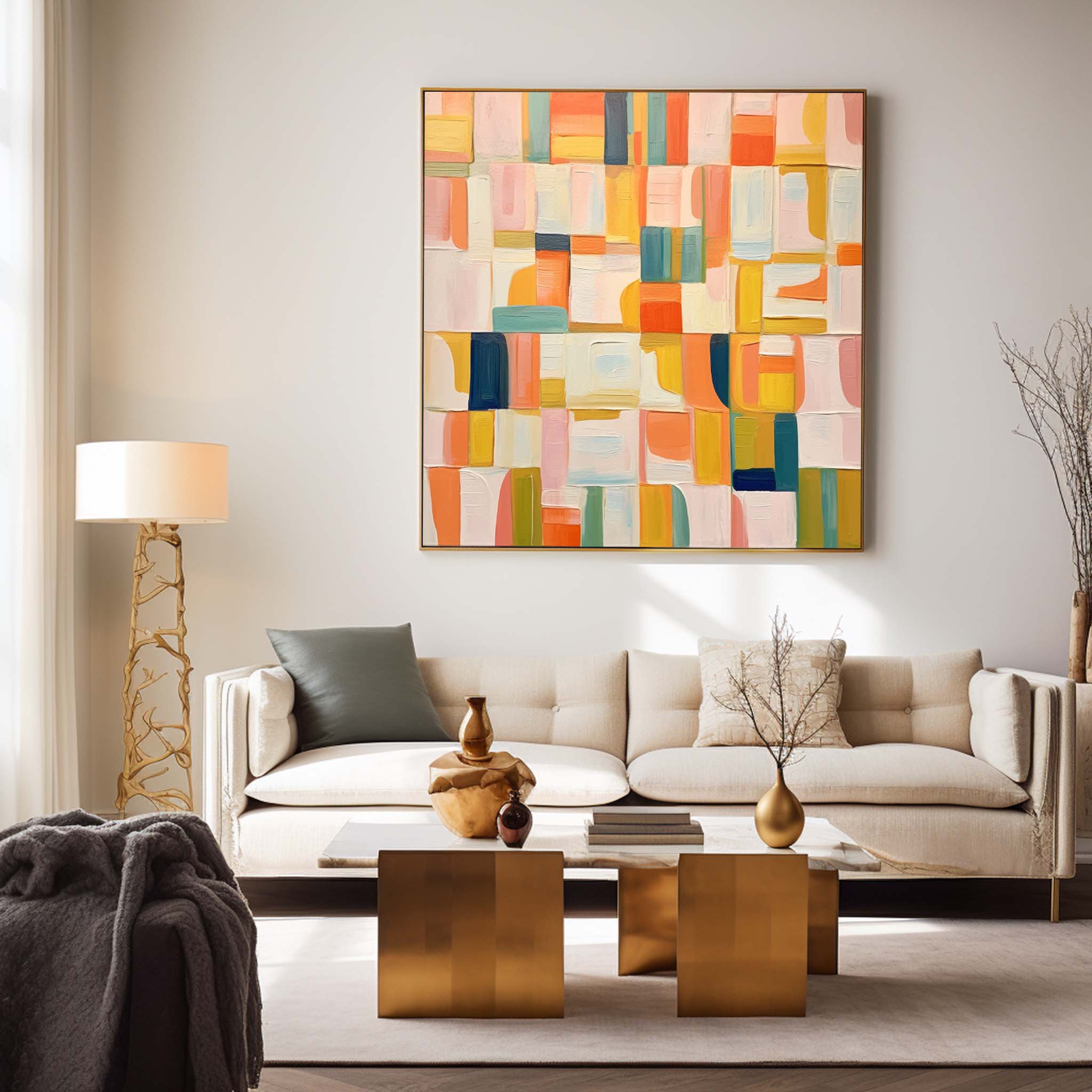 Wall Art Geometric Abstract Vibrant Energetic