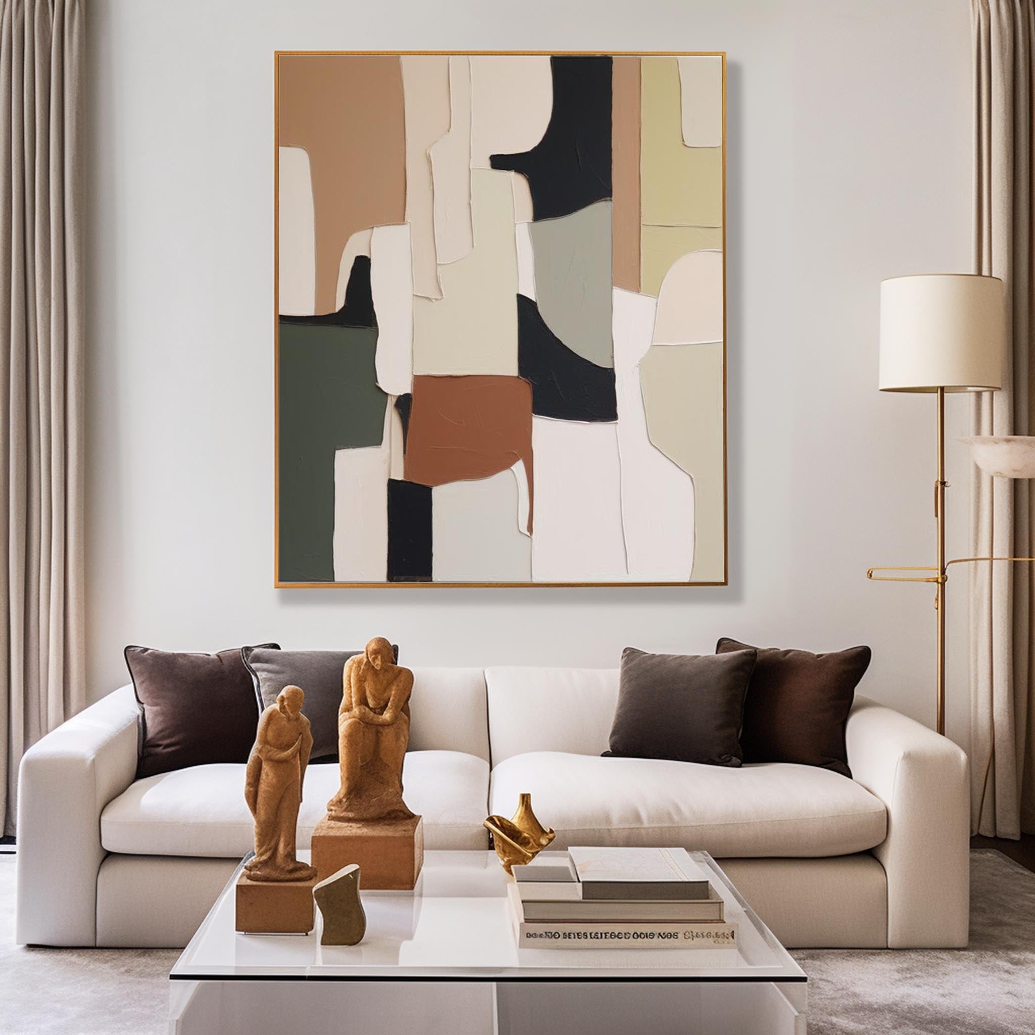 Wall Art Raw Abstract Painterly Block