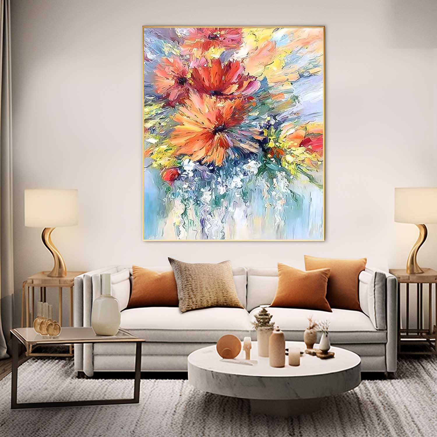 Wall Art Vibrant Floral Pop Decor Elegant