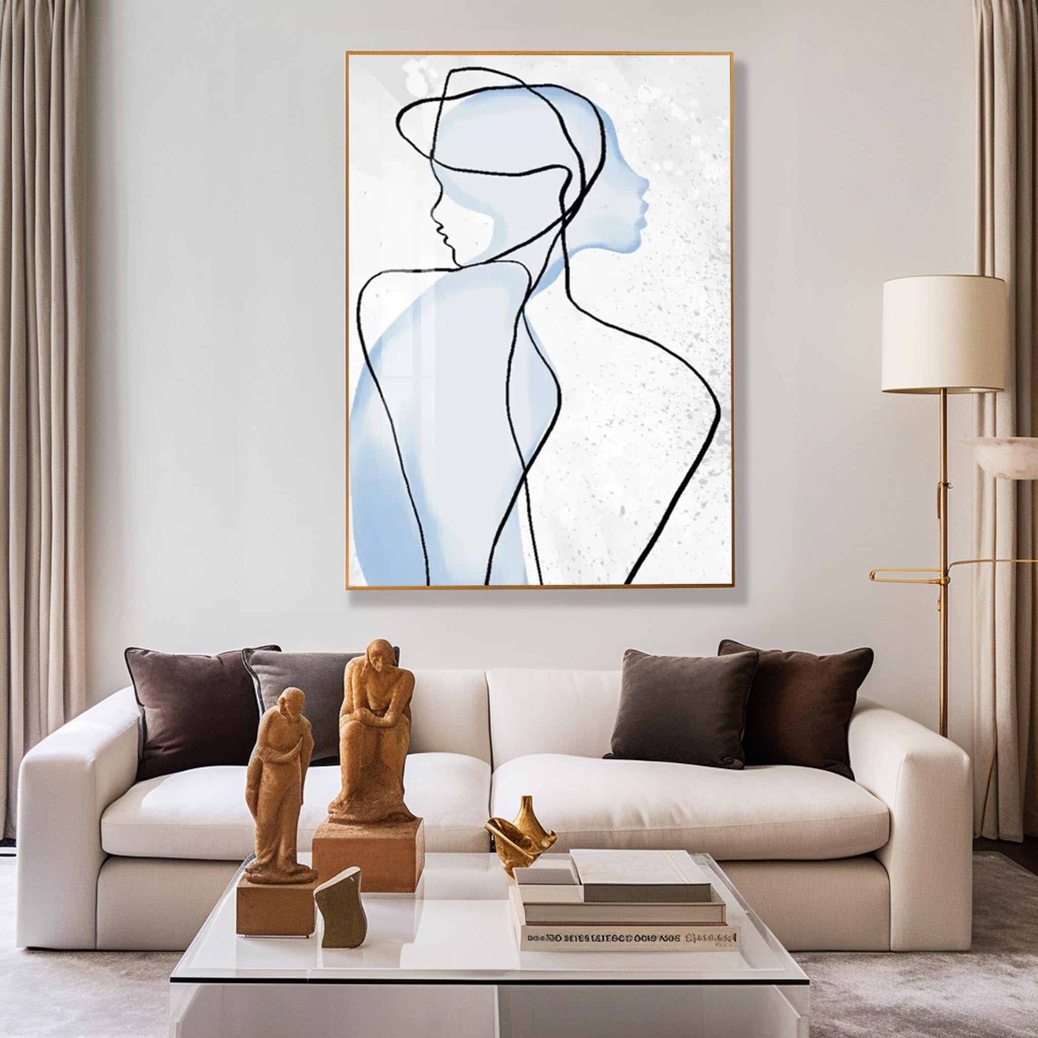 Wall Art Abstract Minimalist Linear Modern