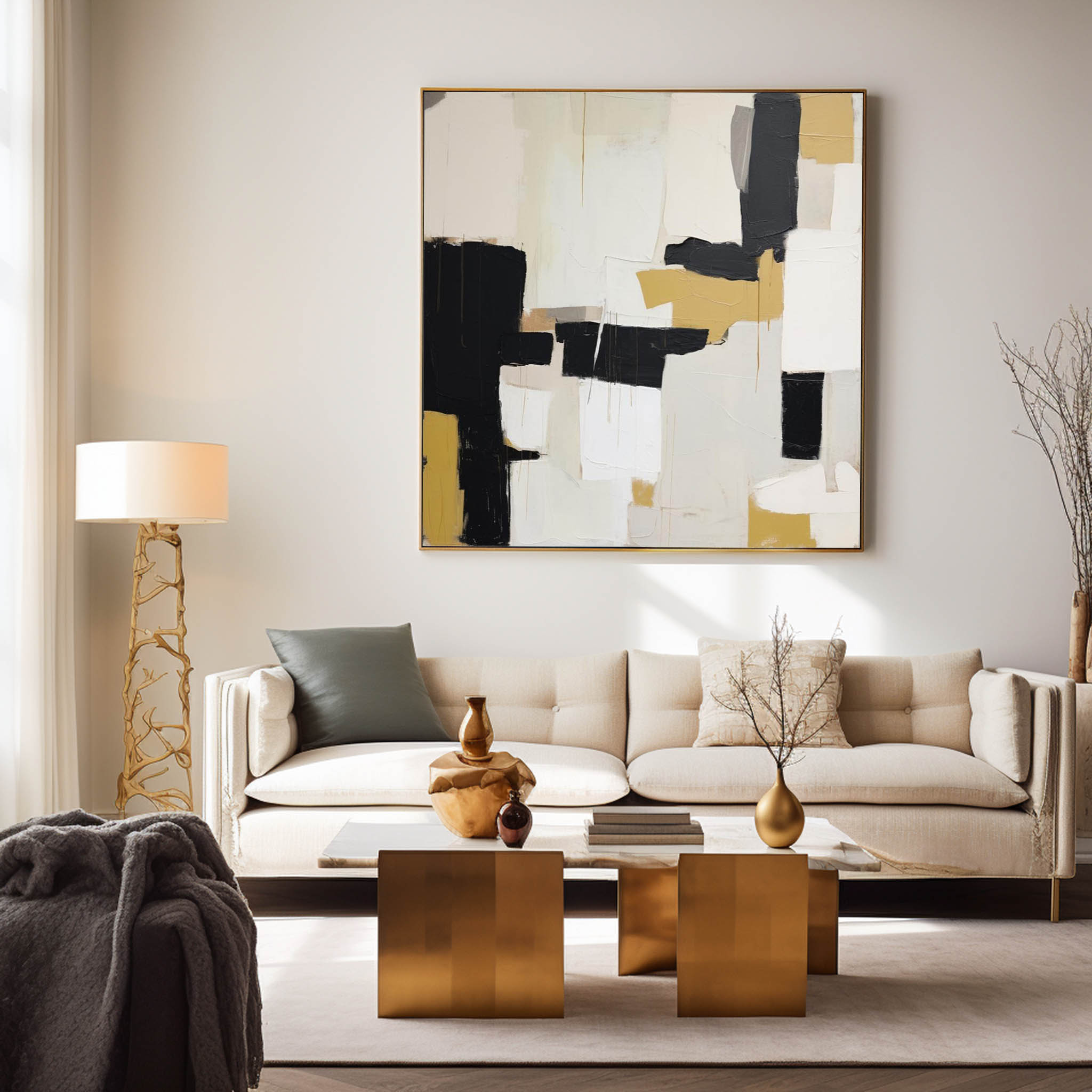 Wall Art Layer Abstract Geometric Modern
