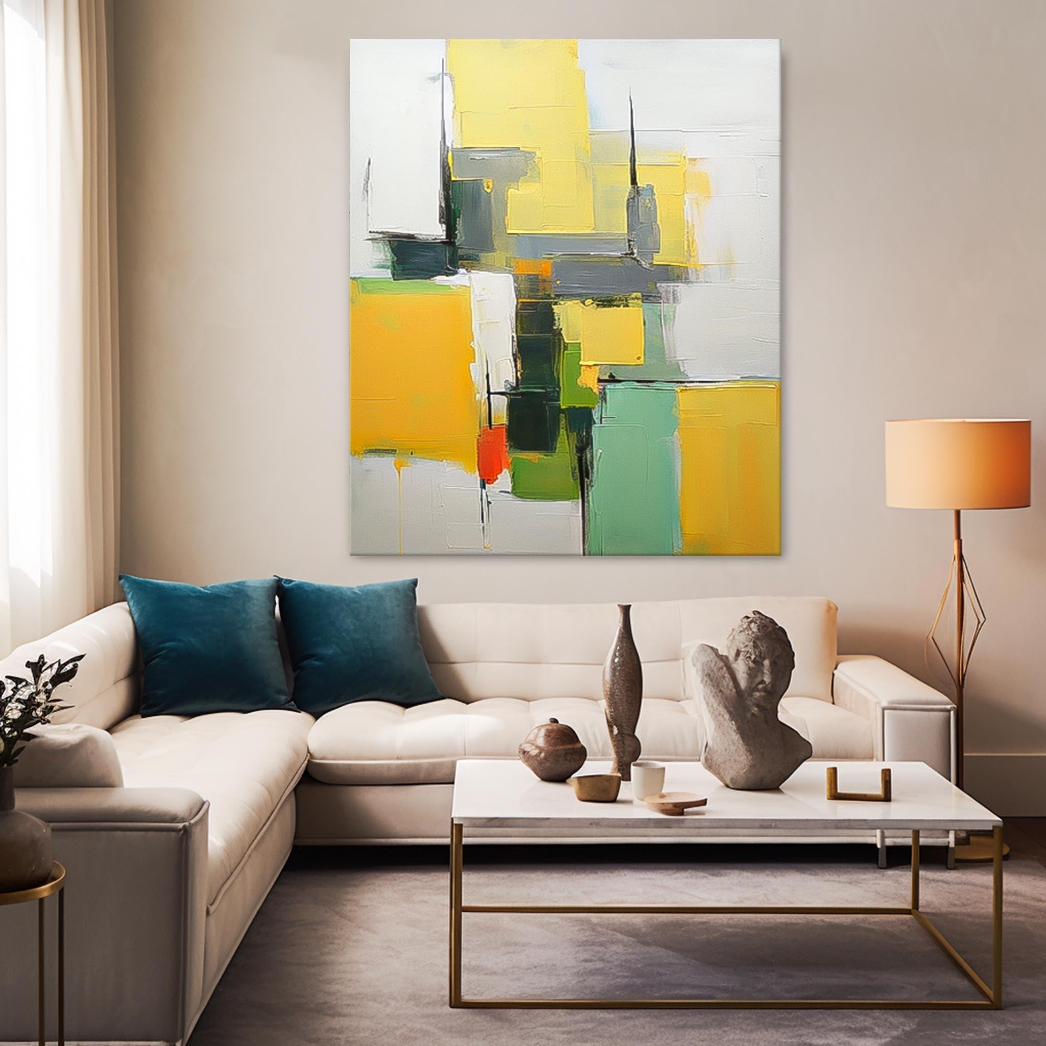 Wall Art Dynamic Abstract Vibrant Impasto