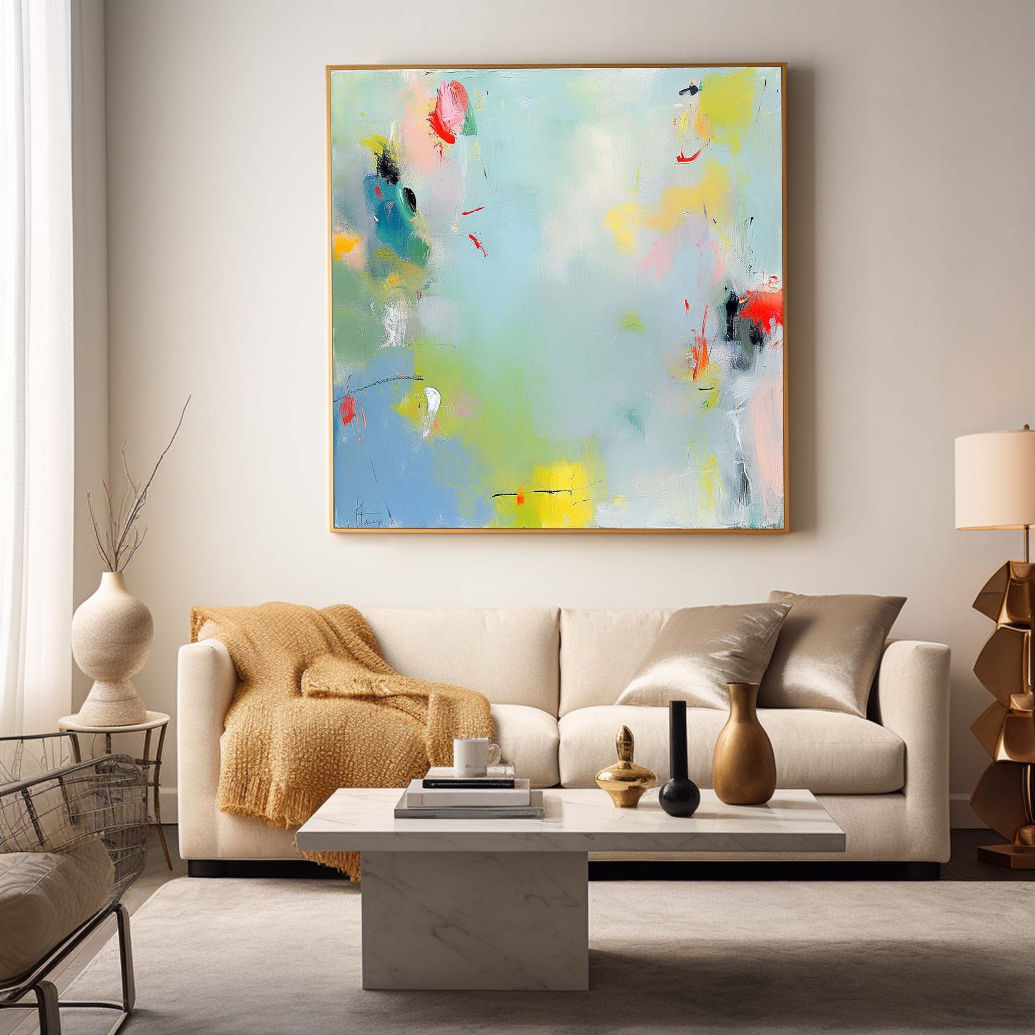 Wall Art Contemporary Abstract Impasto Pop