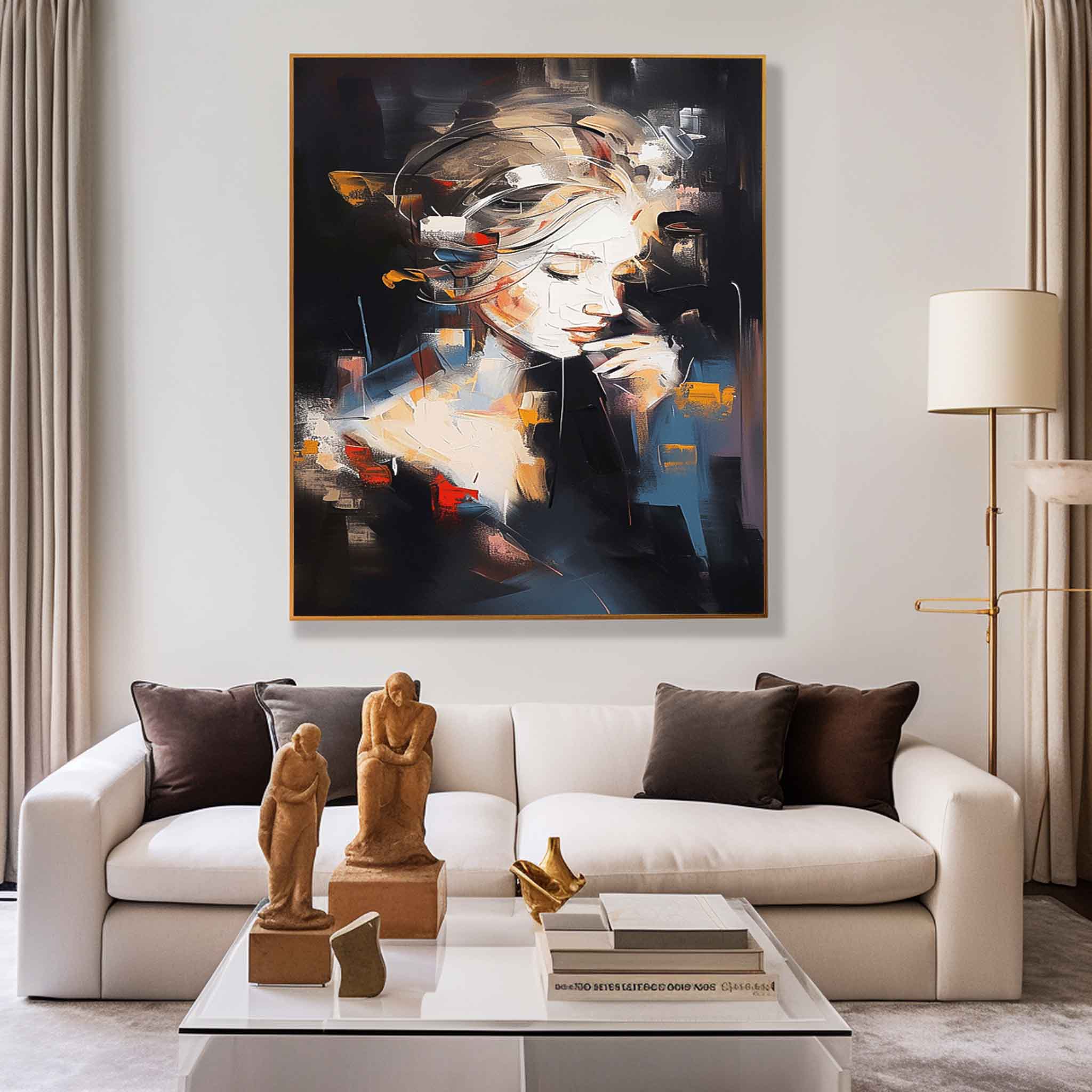 Wall Art People Impasto Expressionist Moody