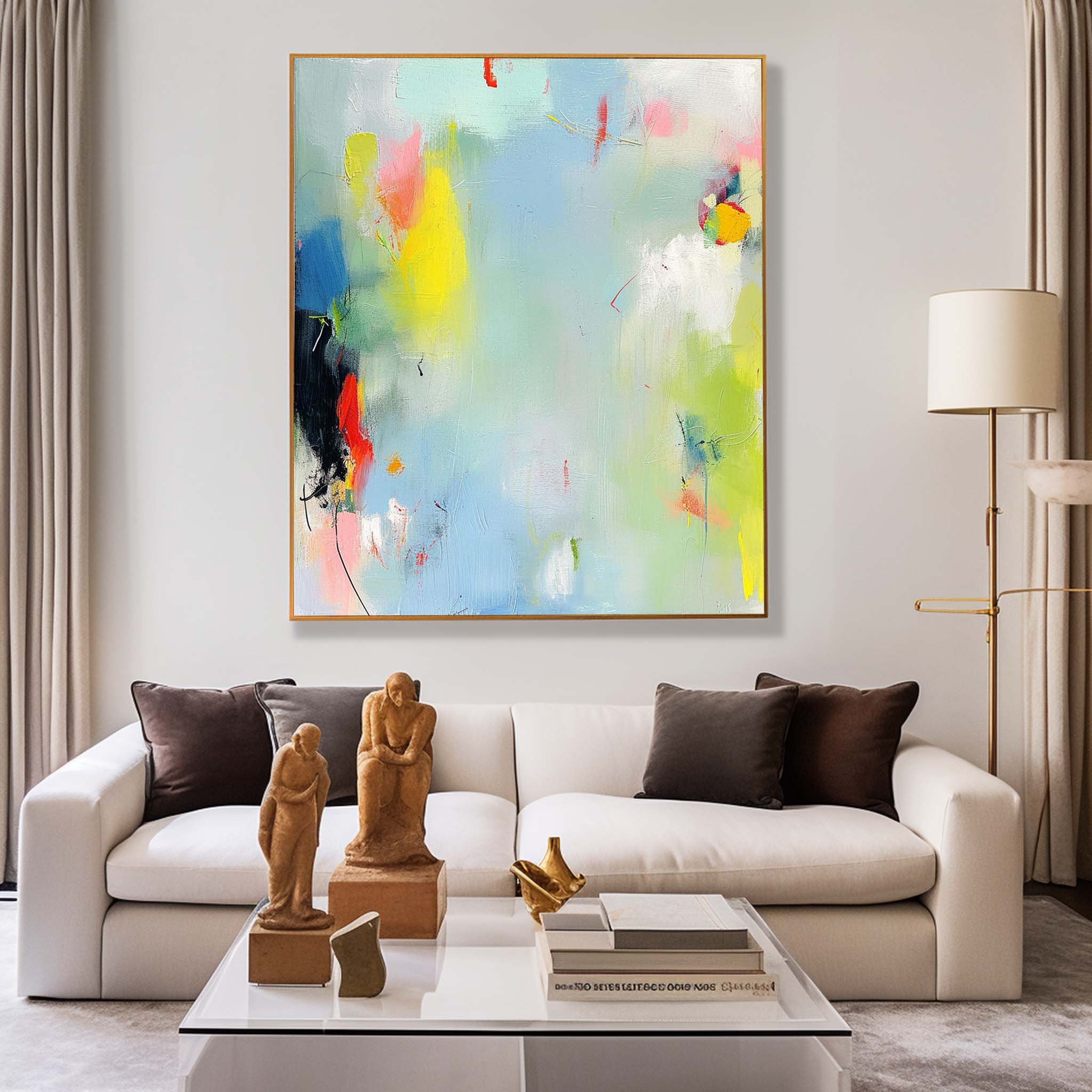 Wall Art Soft Fluid Wash Abstract Painterly