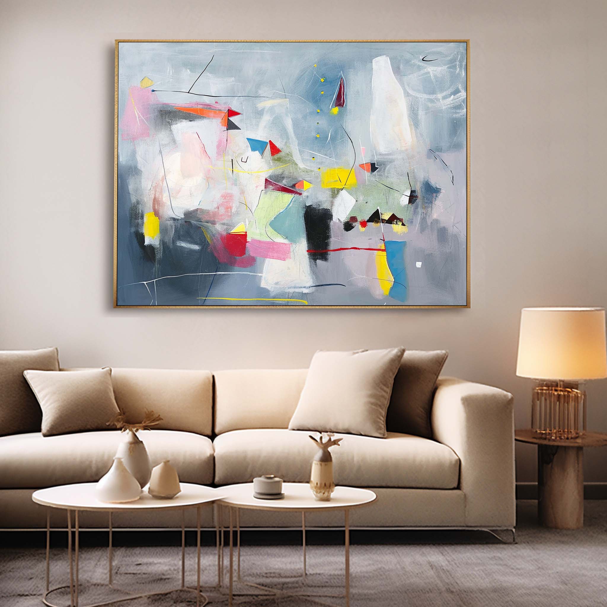 Abstract Canvas Art AB431 - Neutralighting