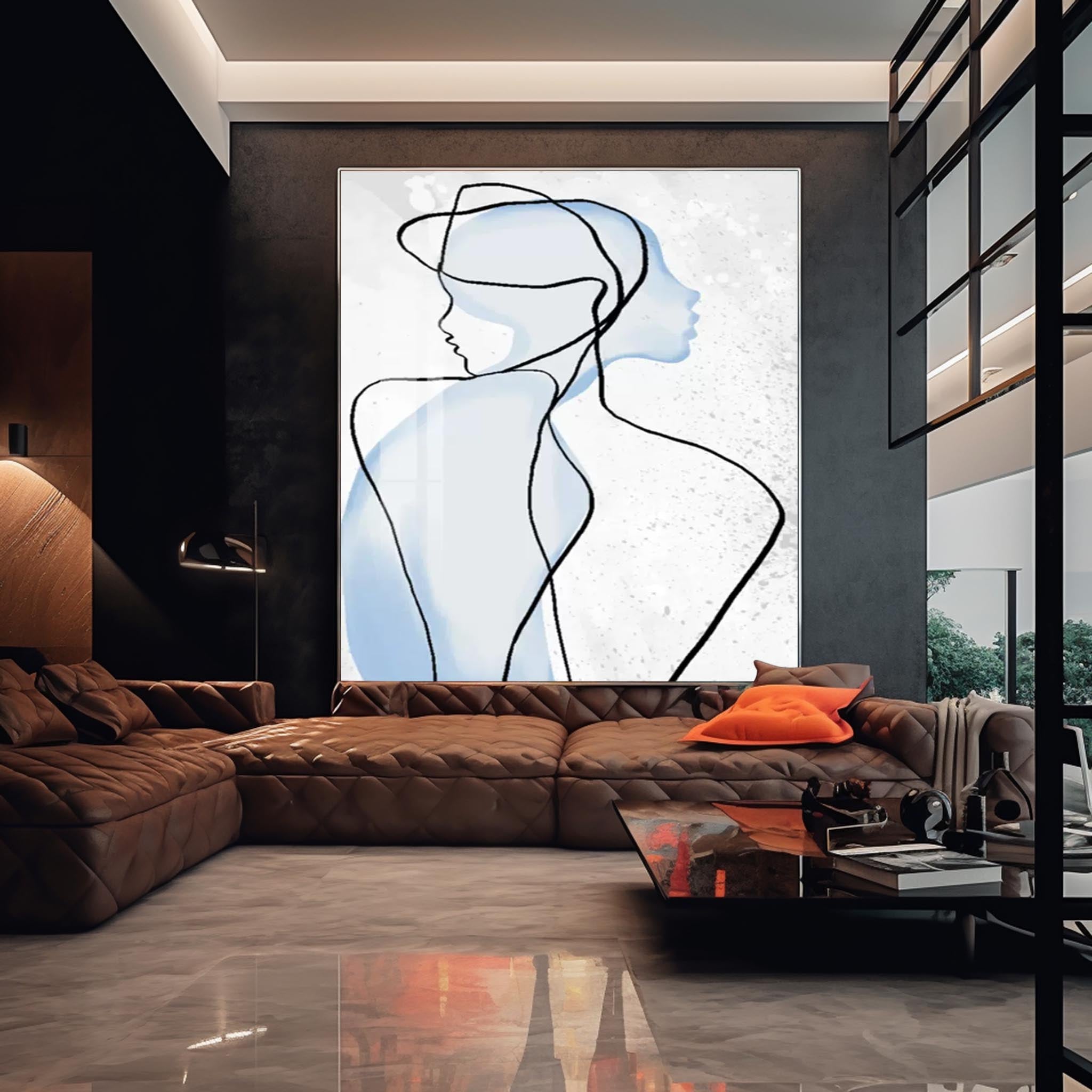 Wall Art Abstract Minimalist Linear Modern