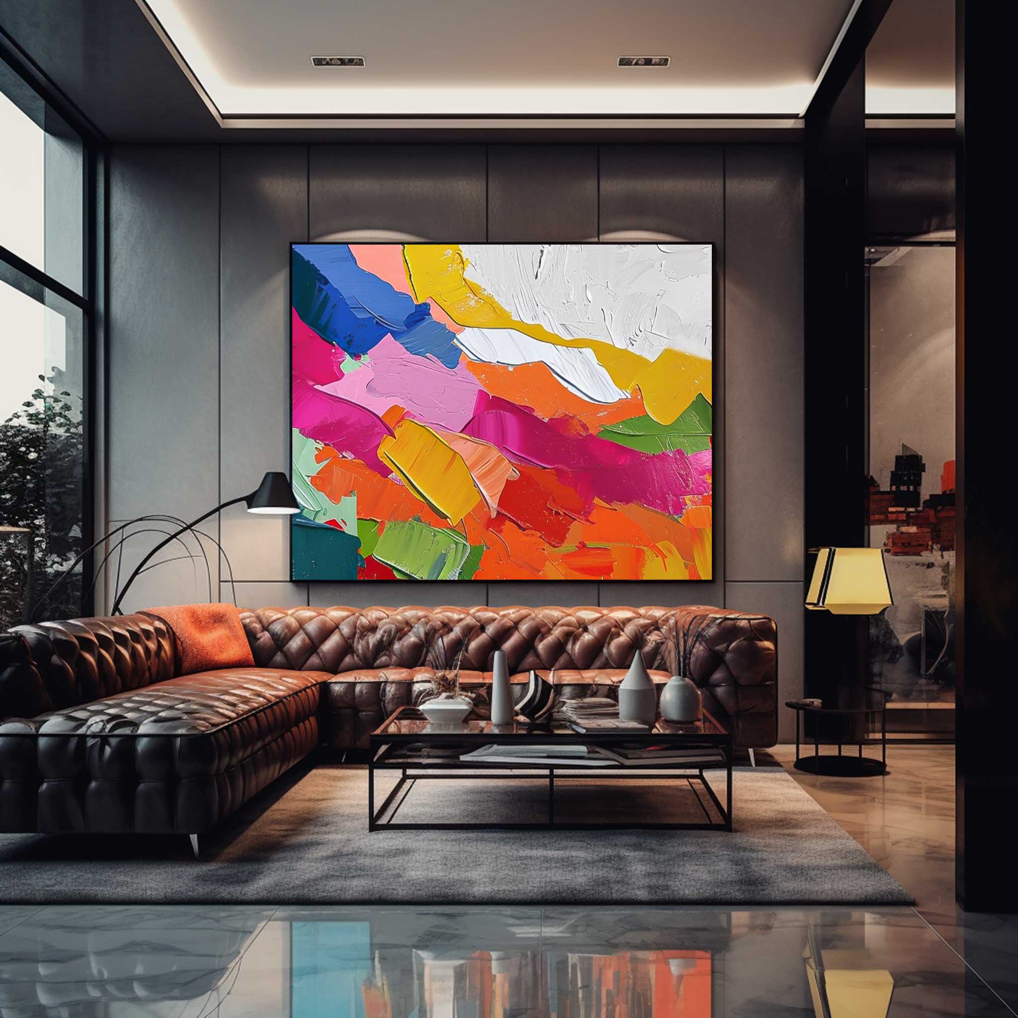 Wall Art Impasto Abstract Lively Dynamic