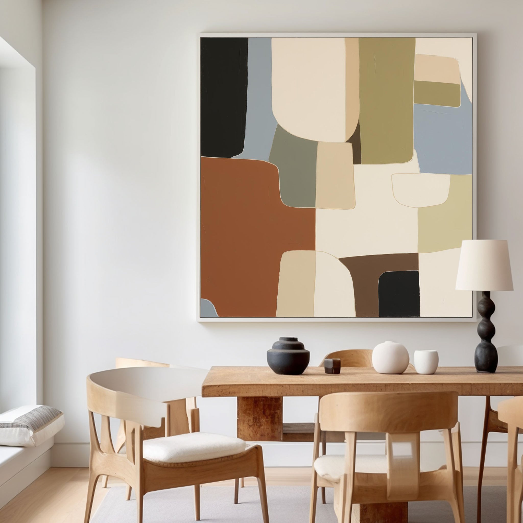 Abstract Canvas Art AB369 - Neutralighting