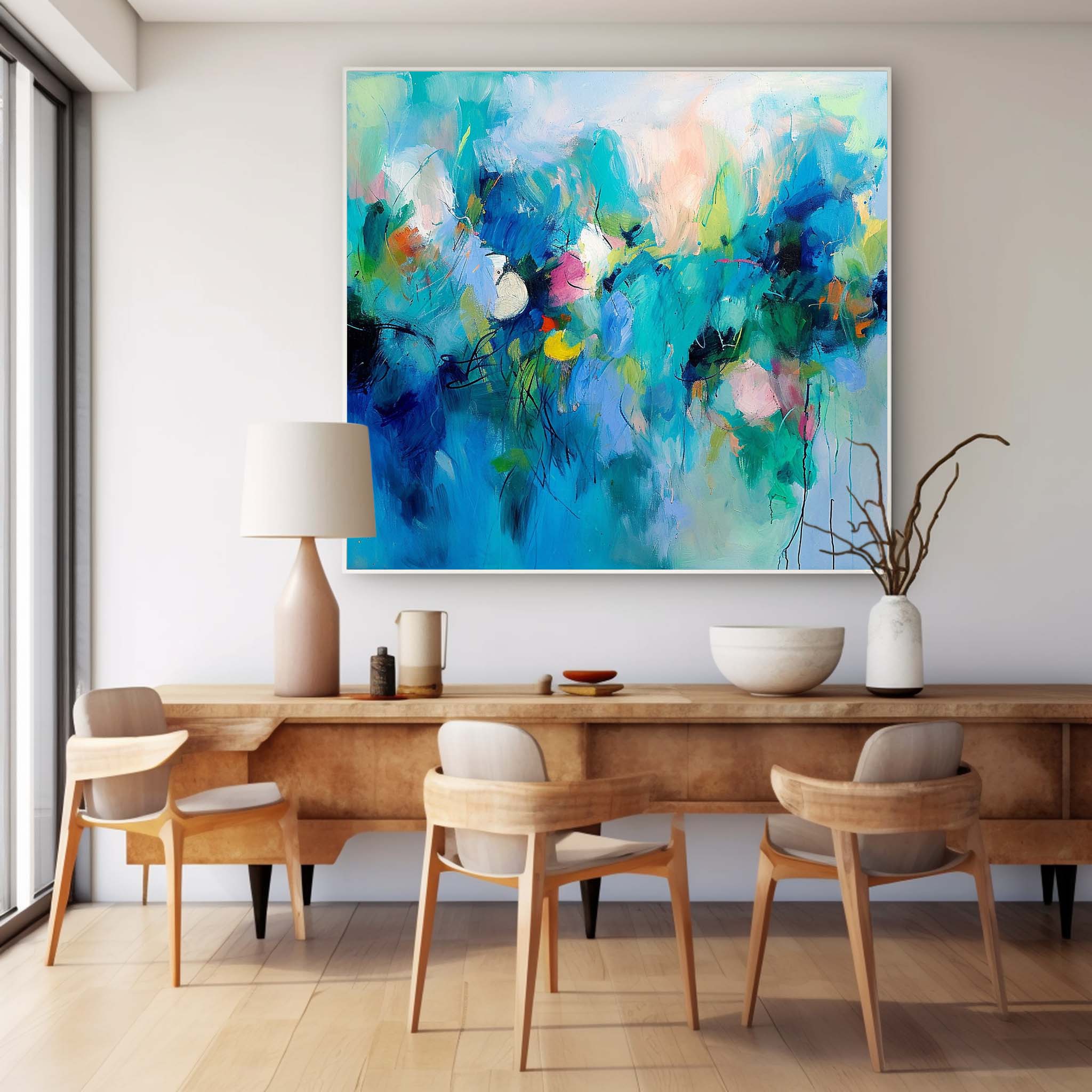 Wall Art Edgy Bold Color Pop Abstract Impasto