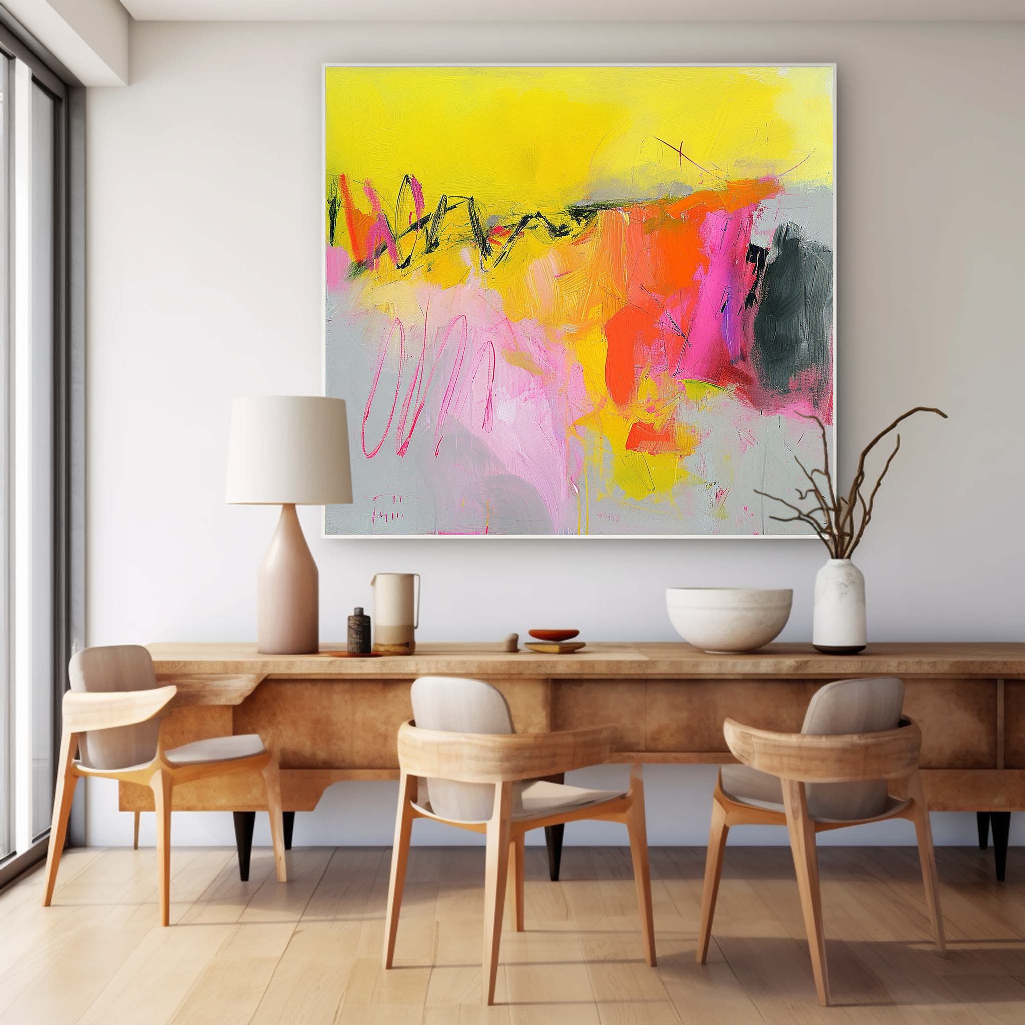 Wall Art Abstract Vibrant Block Dynamic