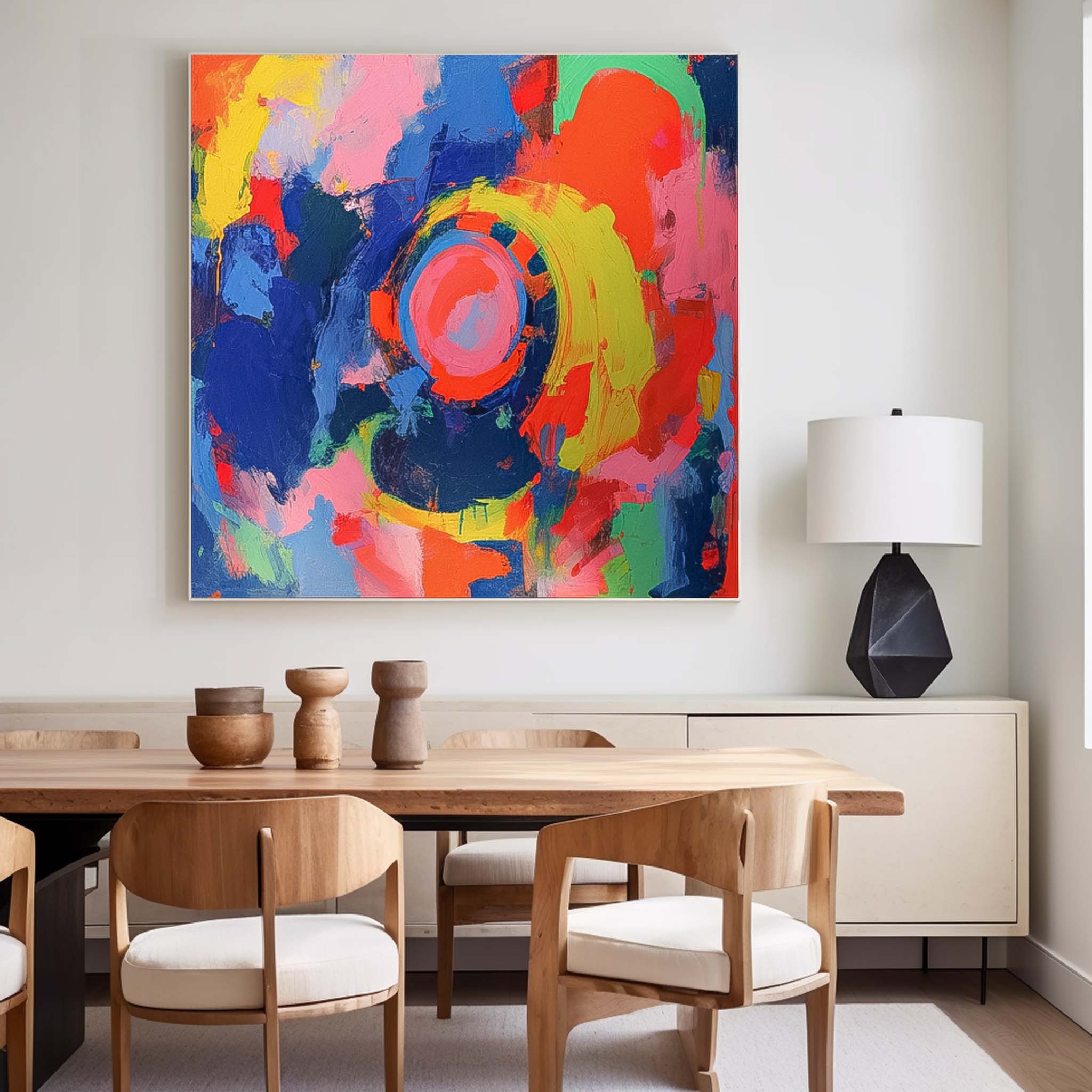 Wall Art Vertical Dense Cluster Abstract Painterly
