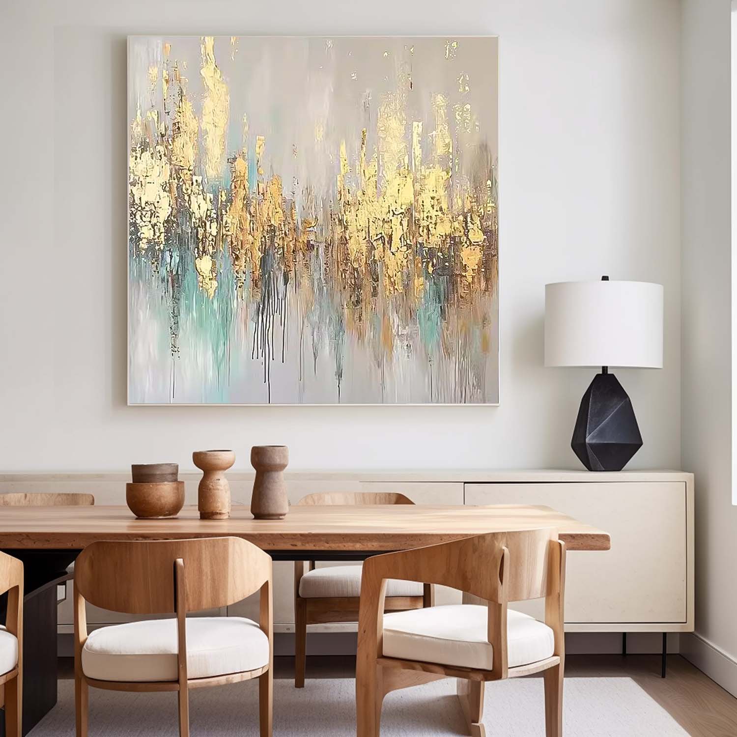 Abstract Impasto Serene Luxurious Modern