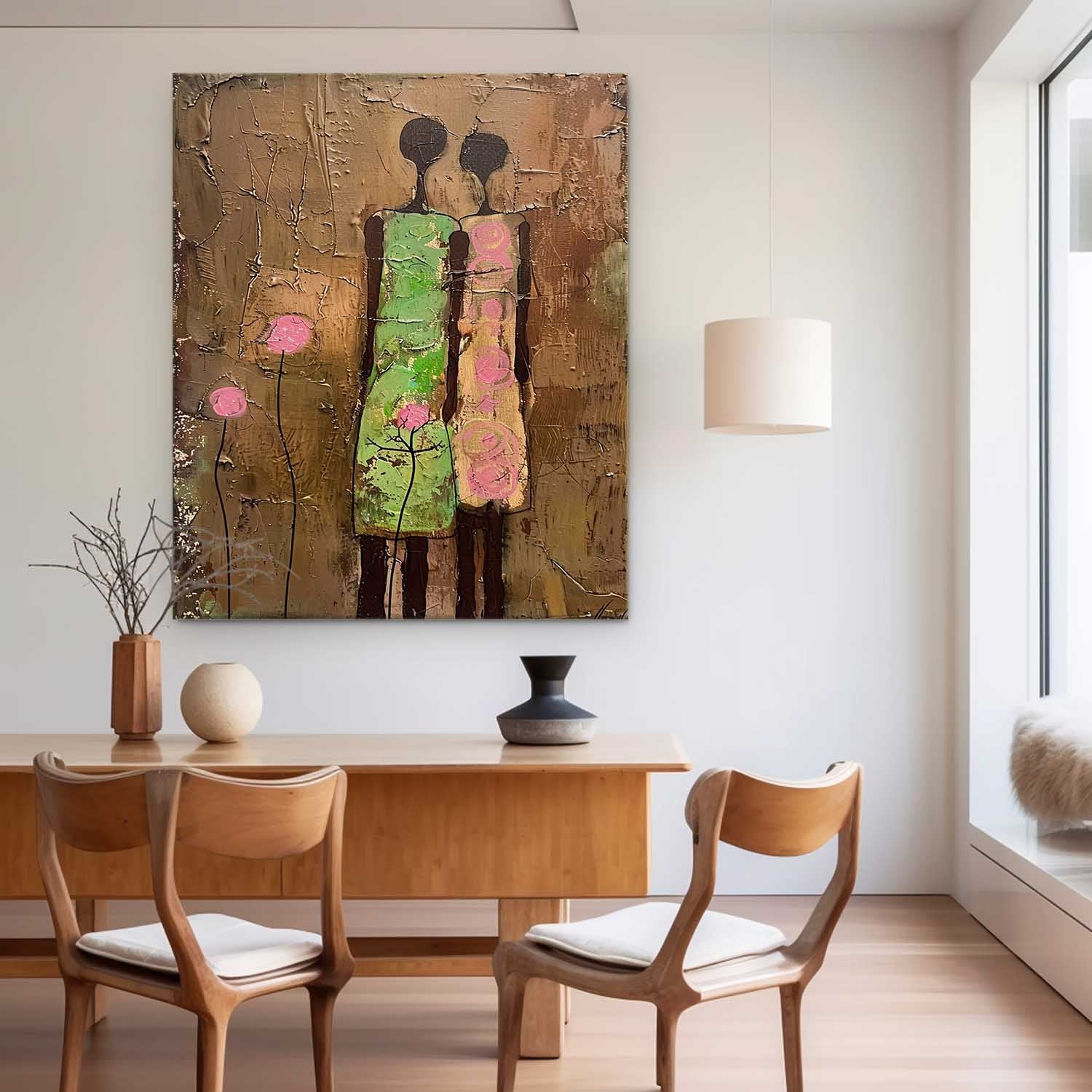 Wall Art Abstract Stylized African Figure Portrait