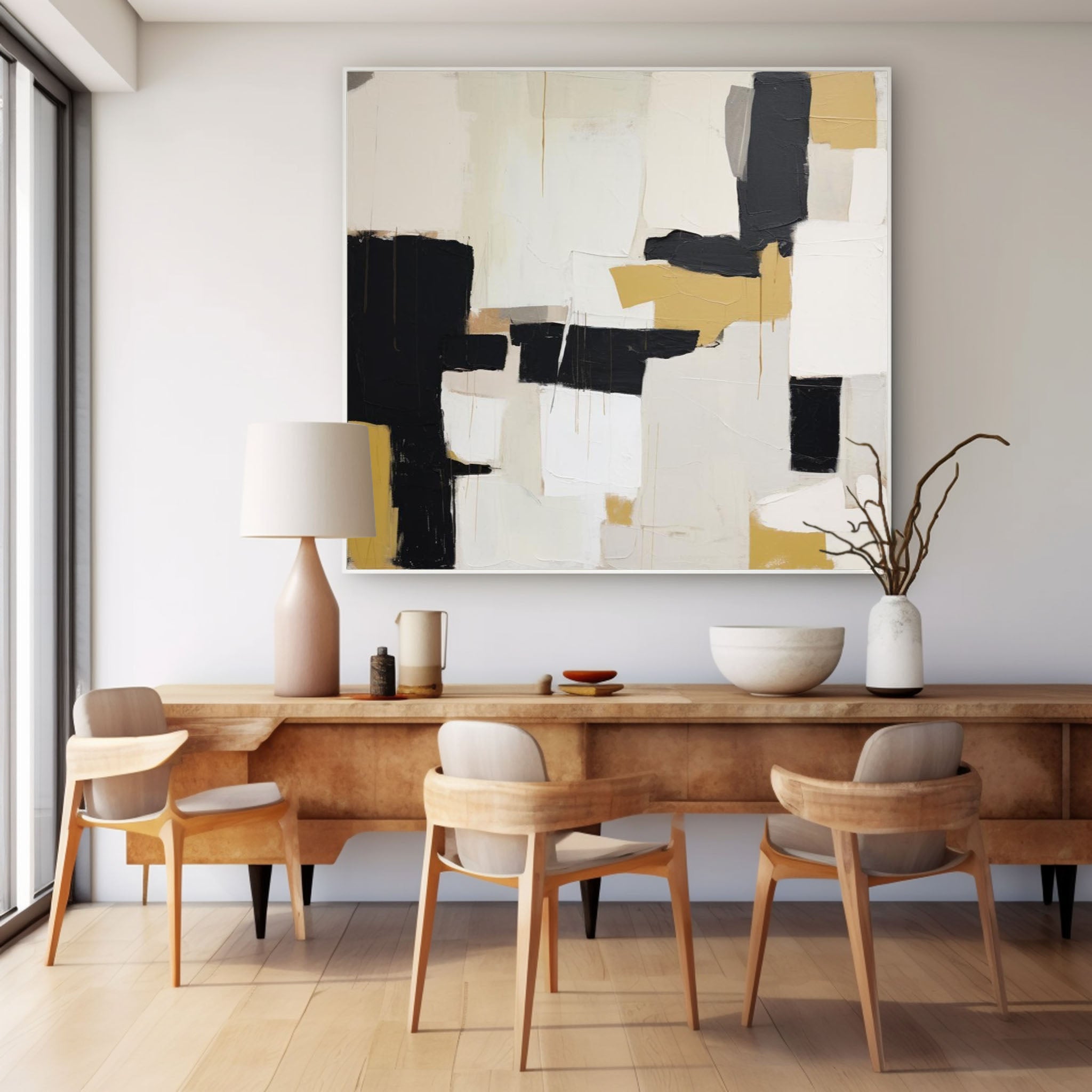 Wall Art Layer Abstract Geometric Modern