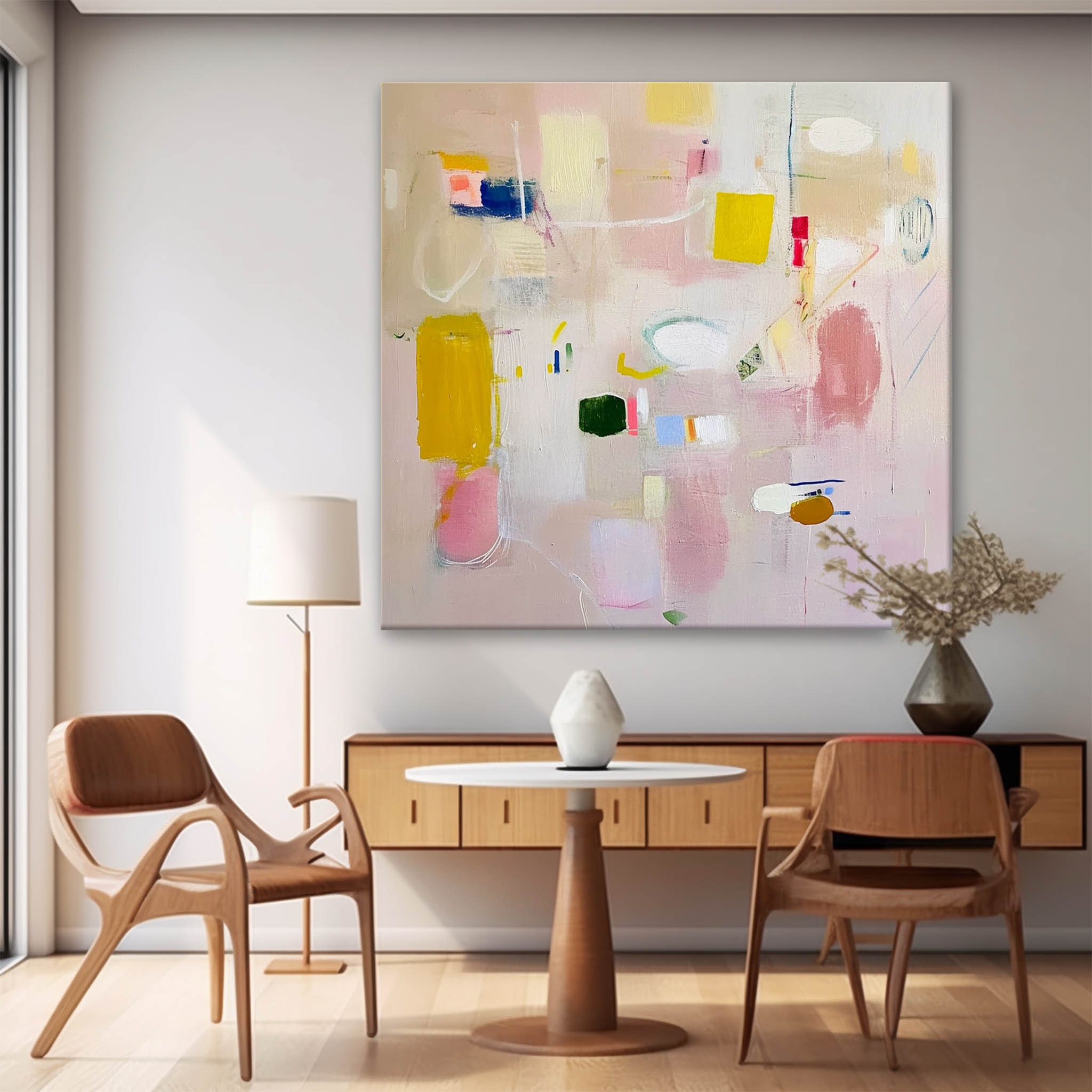 Wall Art Abstract Serene Calm Playful Modern