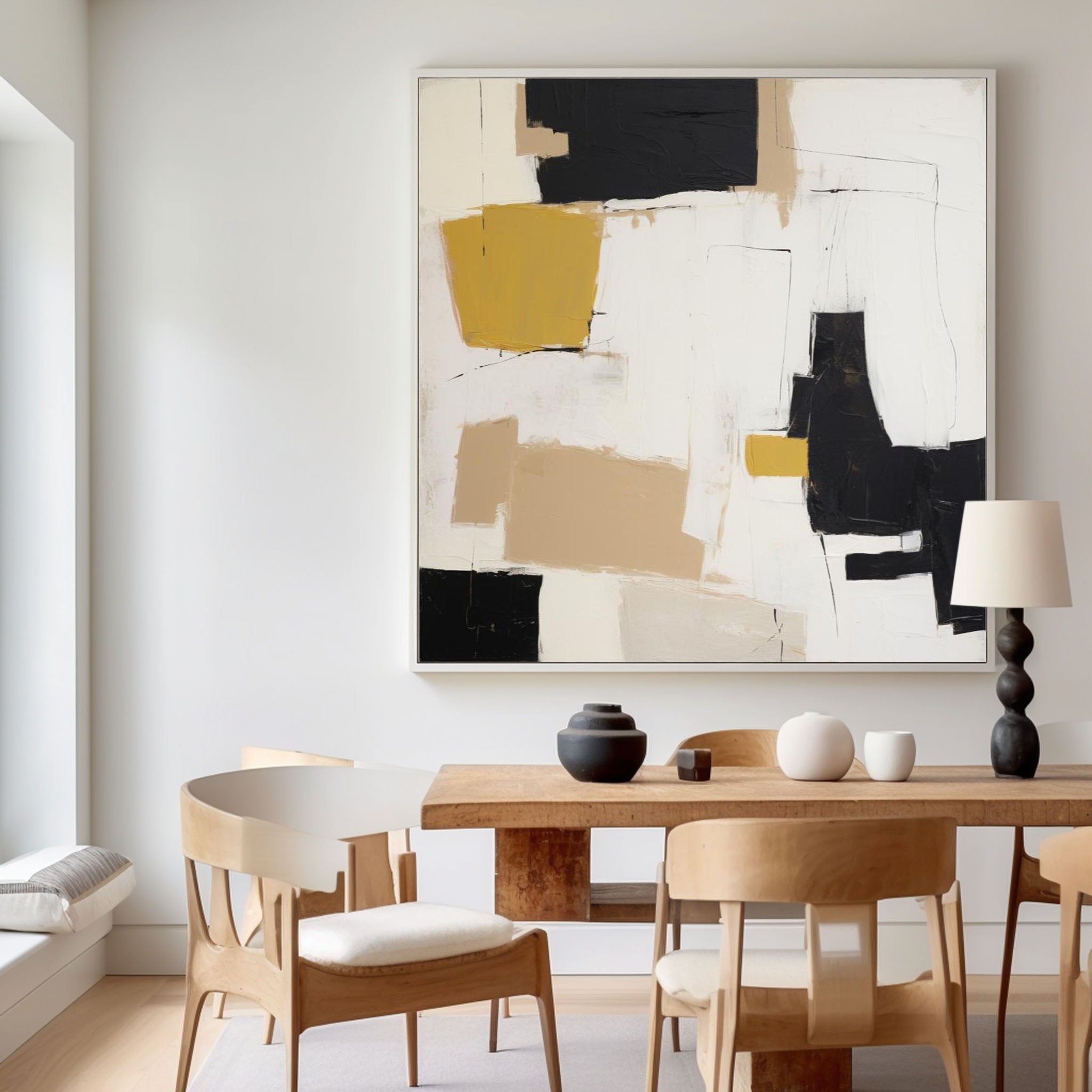 Wall Art Geometric Abstract Warm Irregular