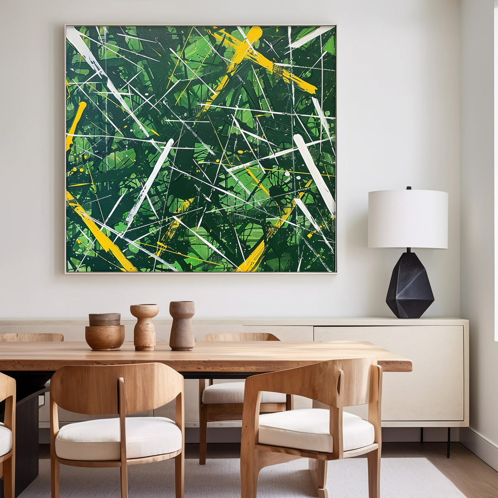 Wall Art Abstract Dynamic Brushstroke Contemporary