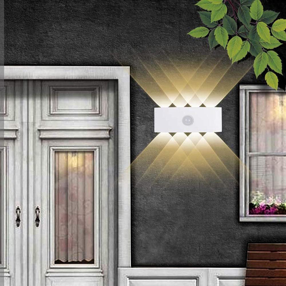 Ray Modern Simple Metal/Acrylic Fixtures Up And Down LED Light Wall Lamp, Black/White - Neutralighting
