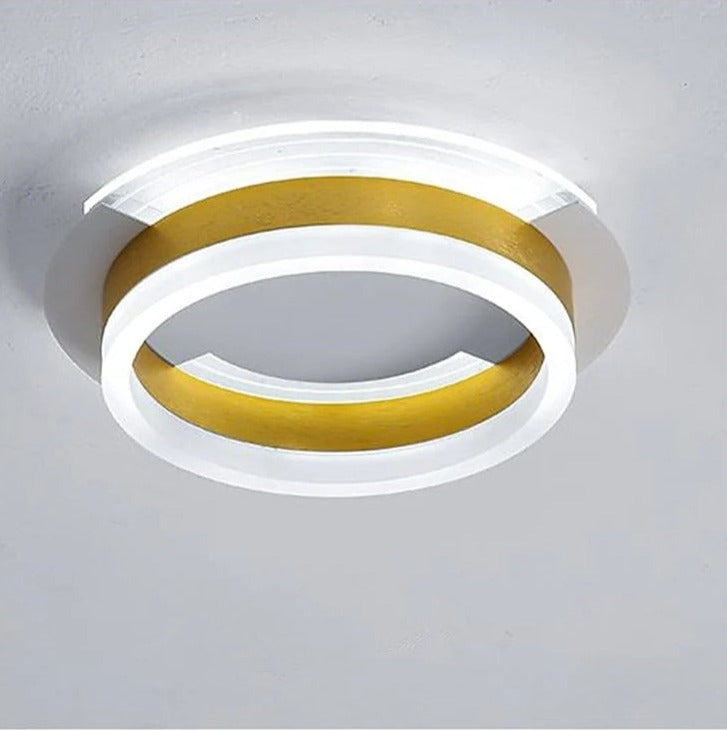 Arisha Modern Simple Gold Flush Mount Ceiling Light, Square/Round - Neutralighting