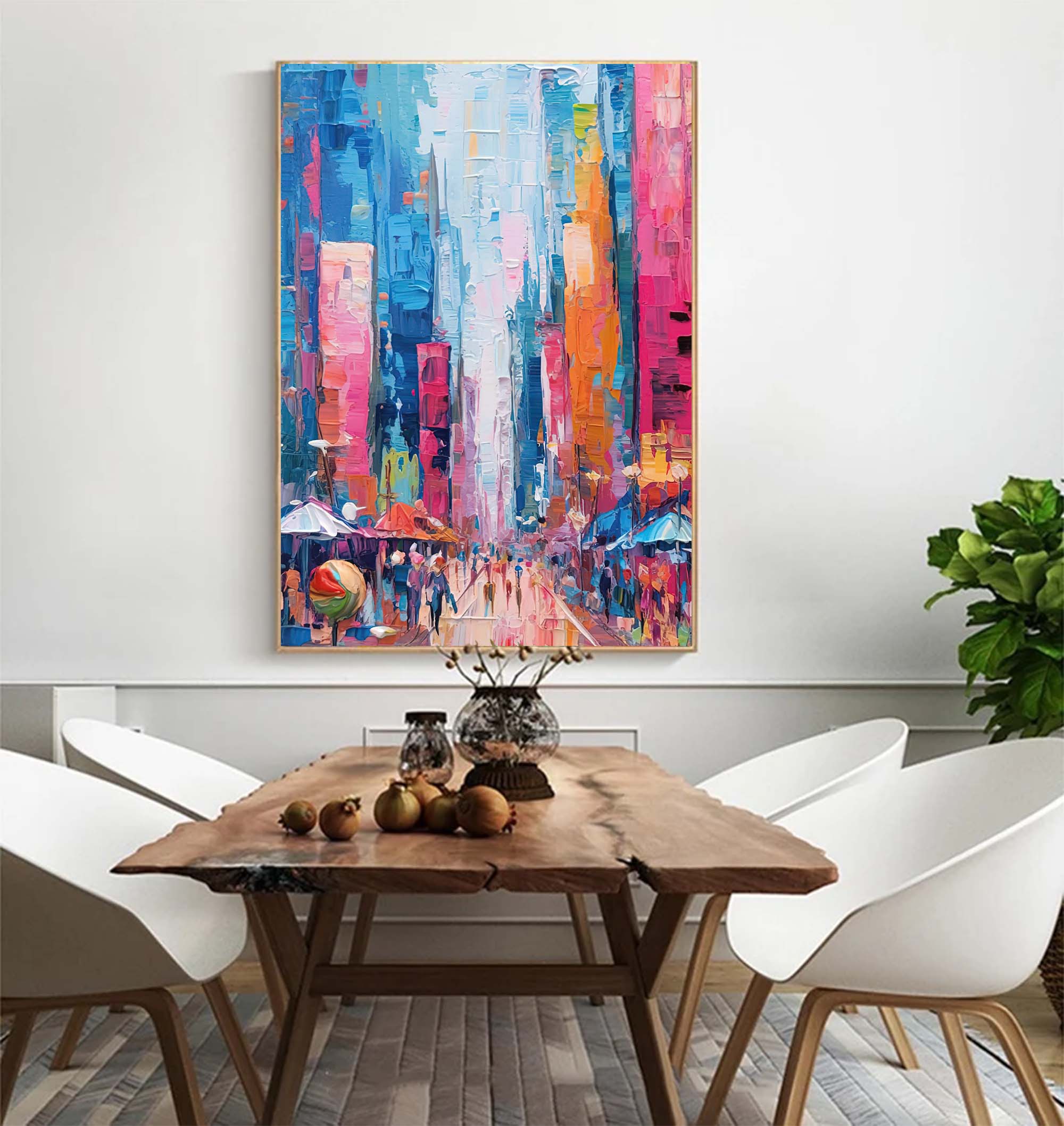 Wall Art Architecture Dopamine Colorful City Street