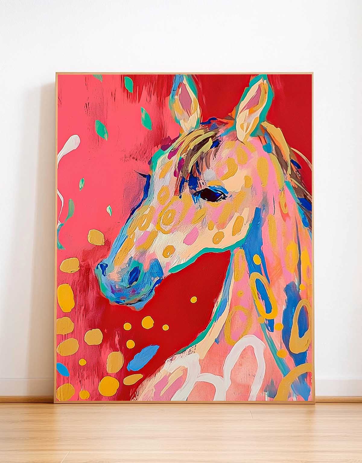 Wall Art Animal Horse Head Abstract Luxury