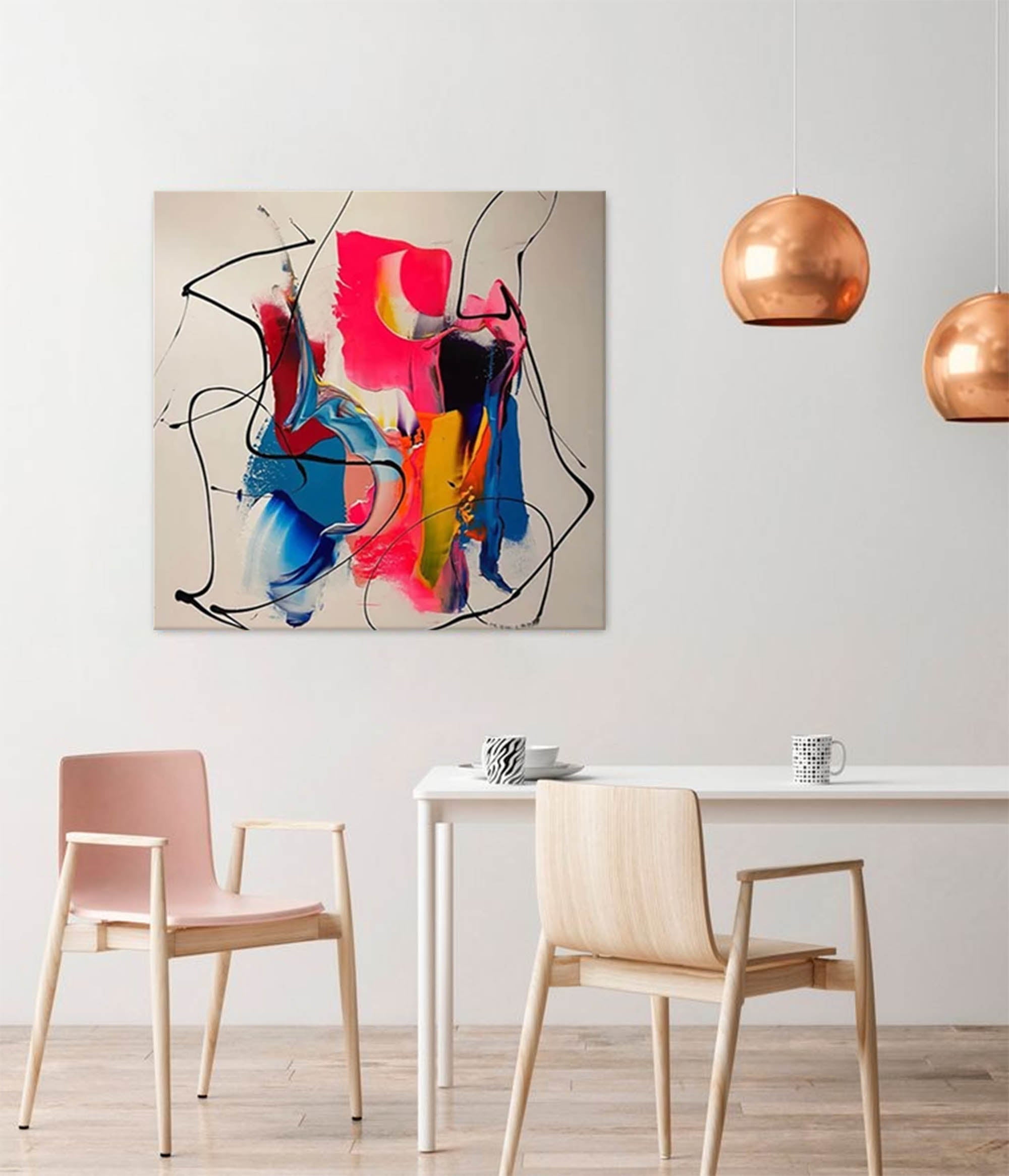 Wall Art Abstract Maximalist Soft Color Impasto