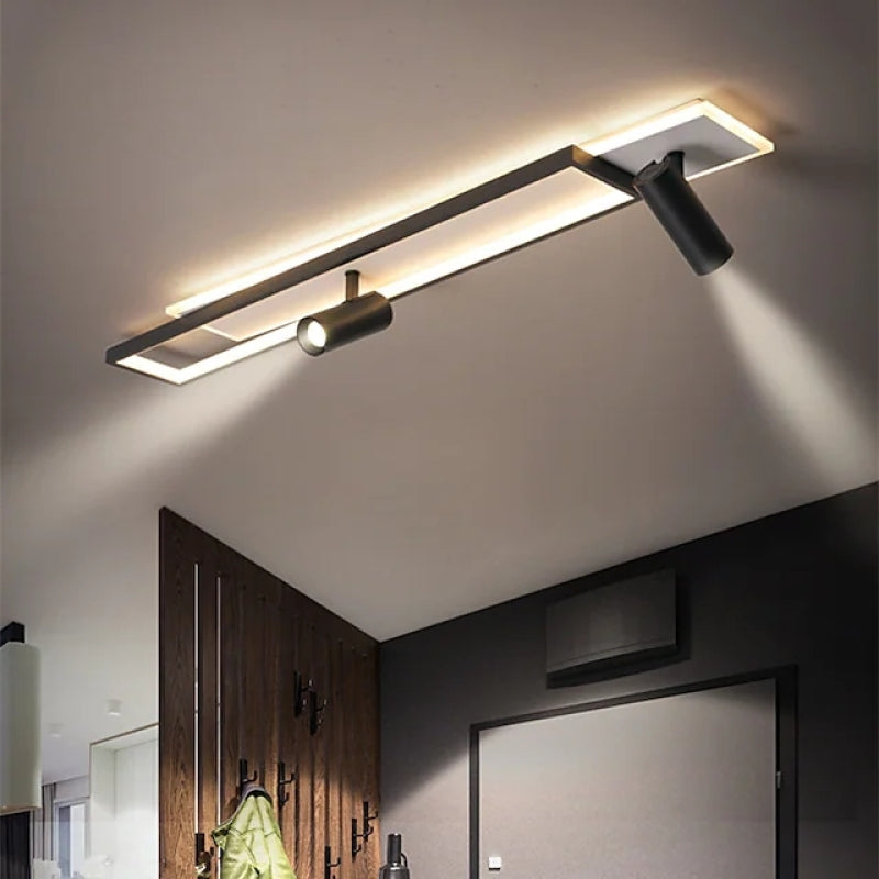Arisha Modern Rectangular Adjustable Ceiling Spot Light, Black - Neutralighting