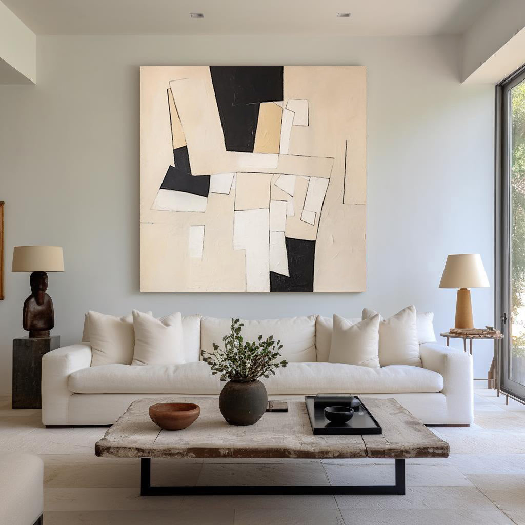 Wall Art Ivory Paper Mosaic