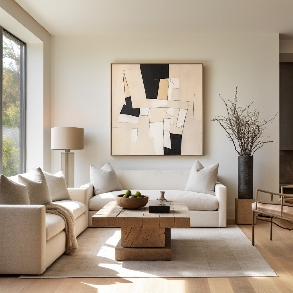 Wall Art Ivory Paper Mosaic