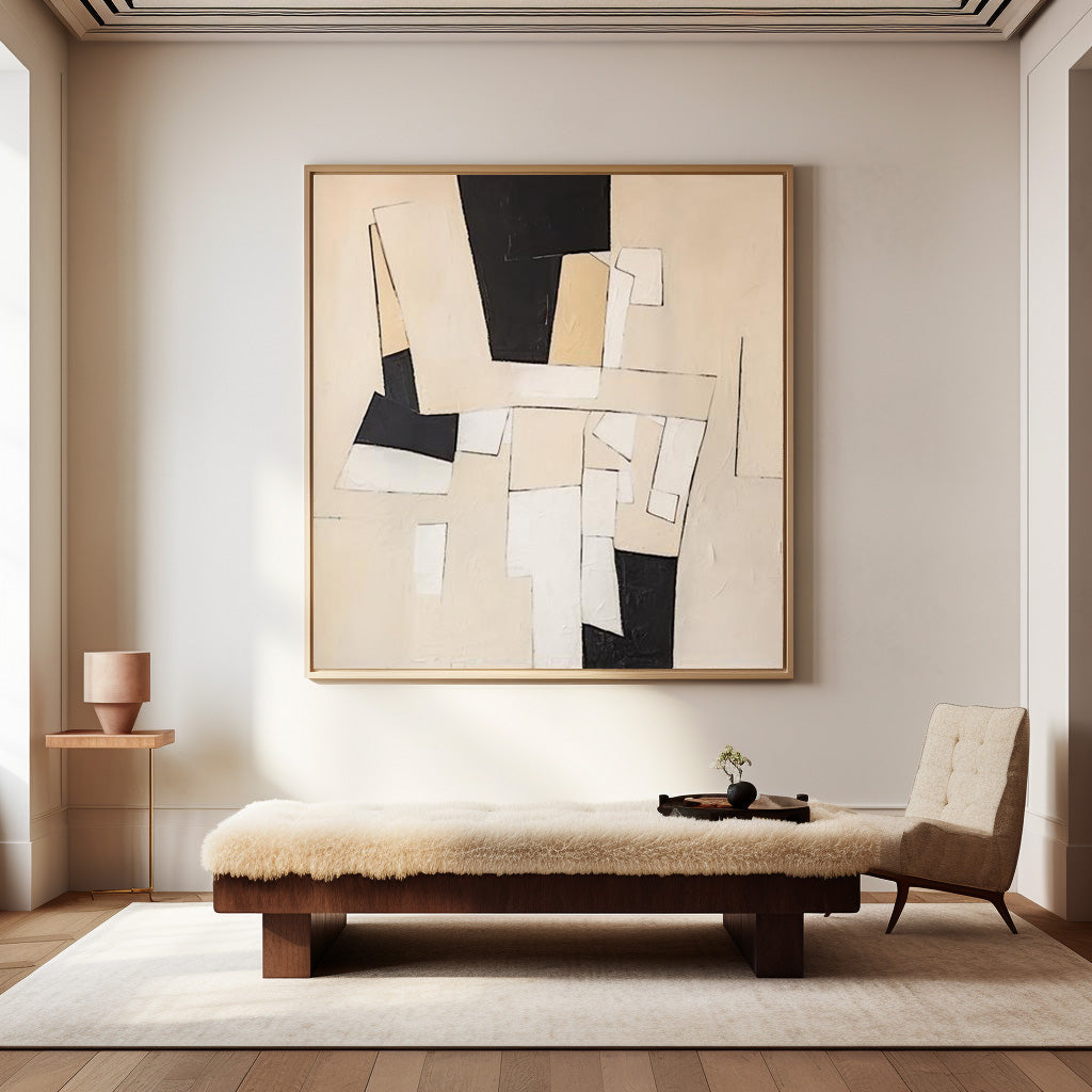 Wall Art Ivory Paper Mosaic