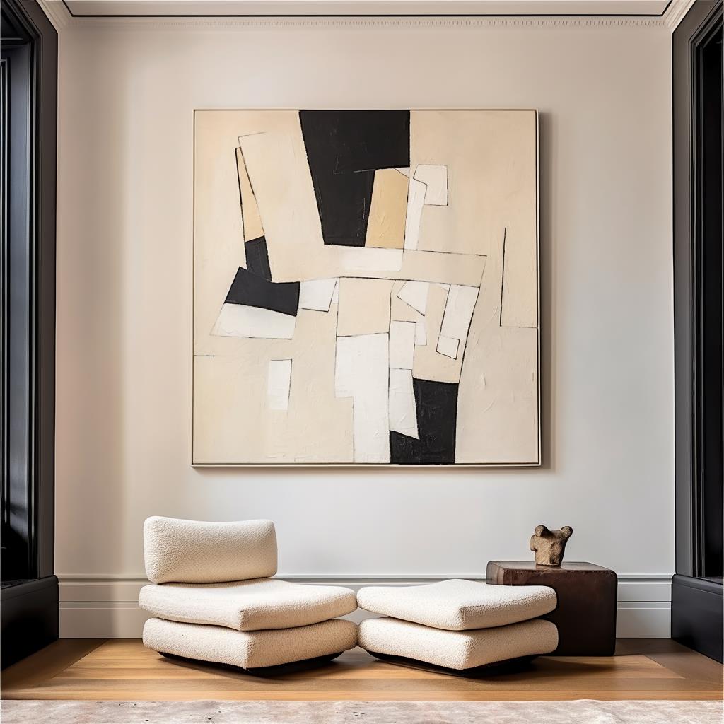 Wall Art Ivory Paper Mosaic