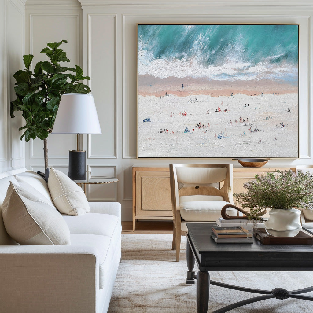 Abstract Coastal Painting ABSH57 - Neutralighting